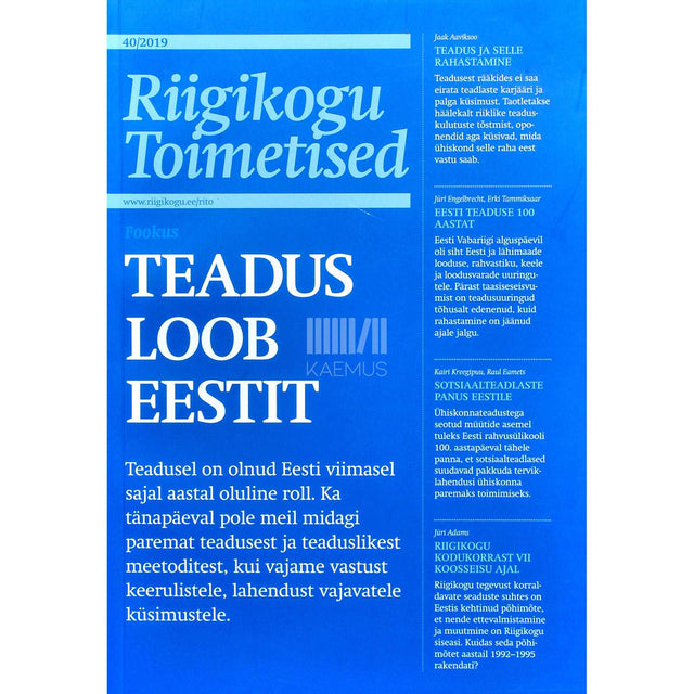 ... - Riigikogu toimetised 40. osa