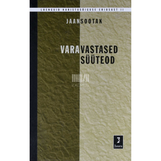 Jaan Sootak - Varavastased süüteod. Õppevahend õigusteaduskonna üliõpilastele