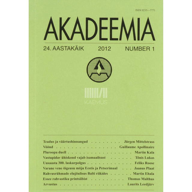 … - Akadeemia 1/2012