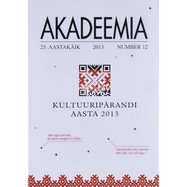… - Akadeemia 12/2013
