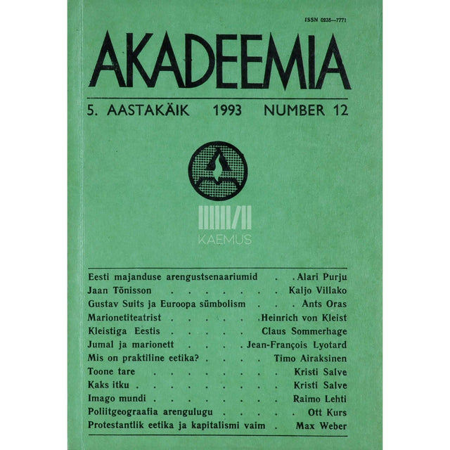 … - Akadeemia 12/1993