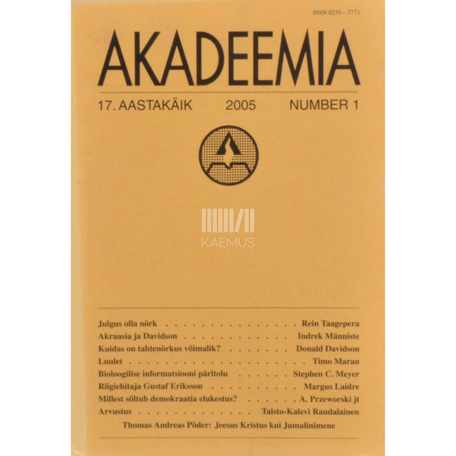 … - Akadeemia 1/2005