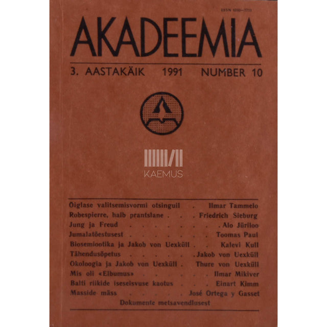 … - Akadeemia 10/1991