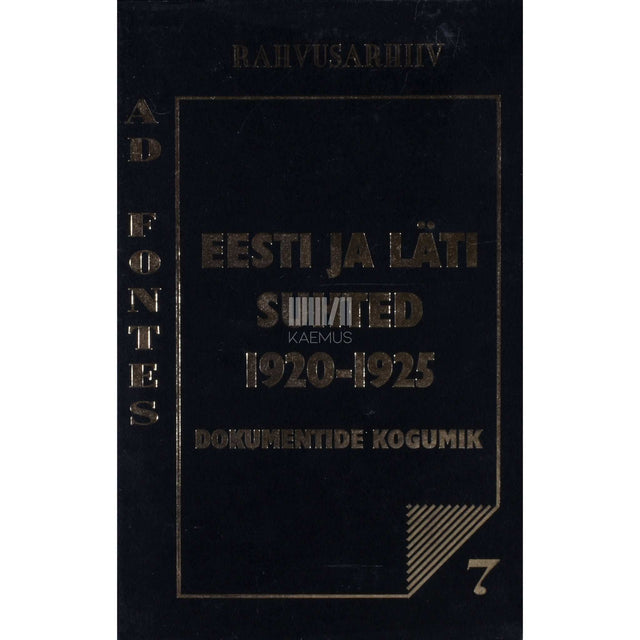 ... - Eesti ja Läti suhted 1920-1925