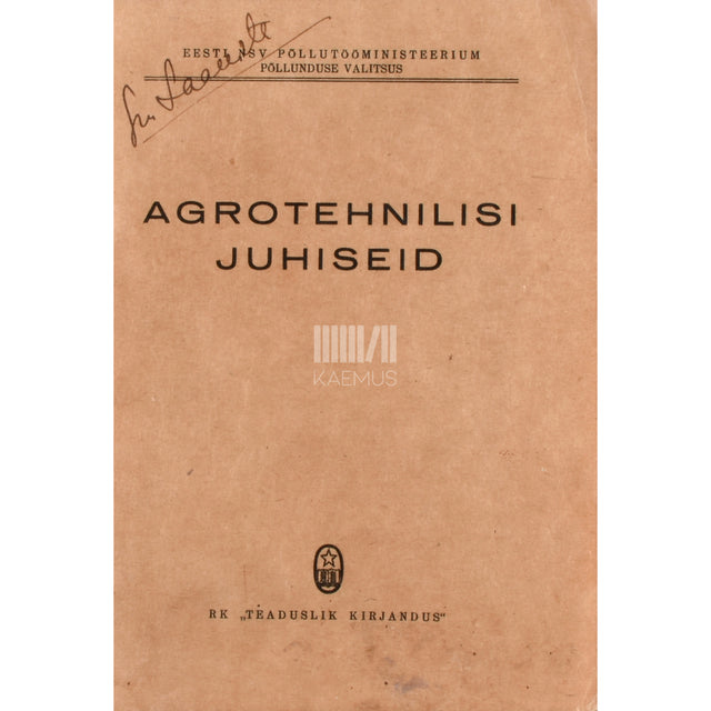 Agrotehnilisi juhiseid