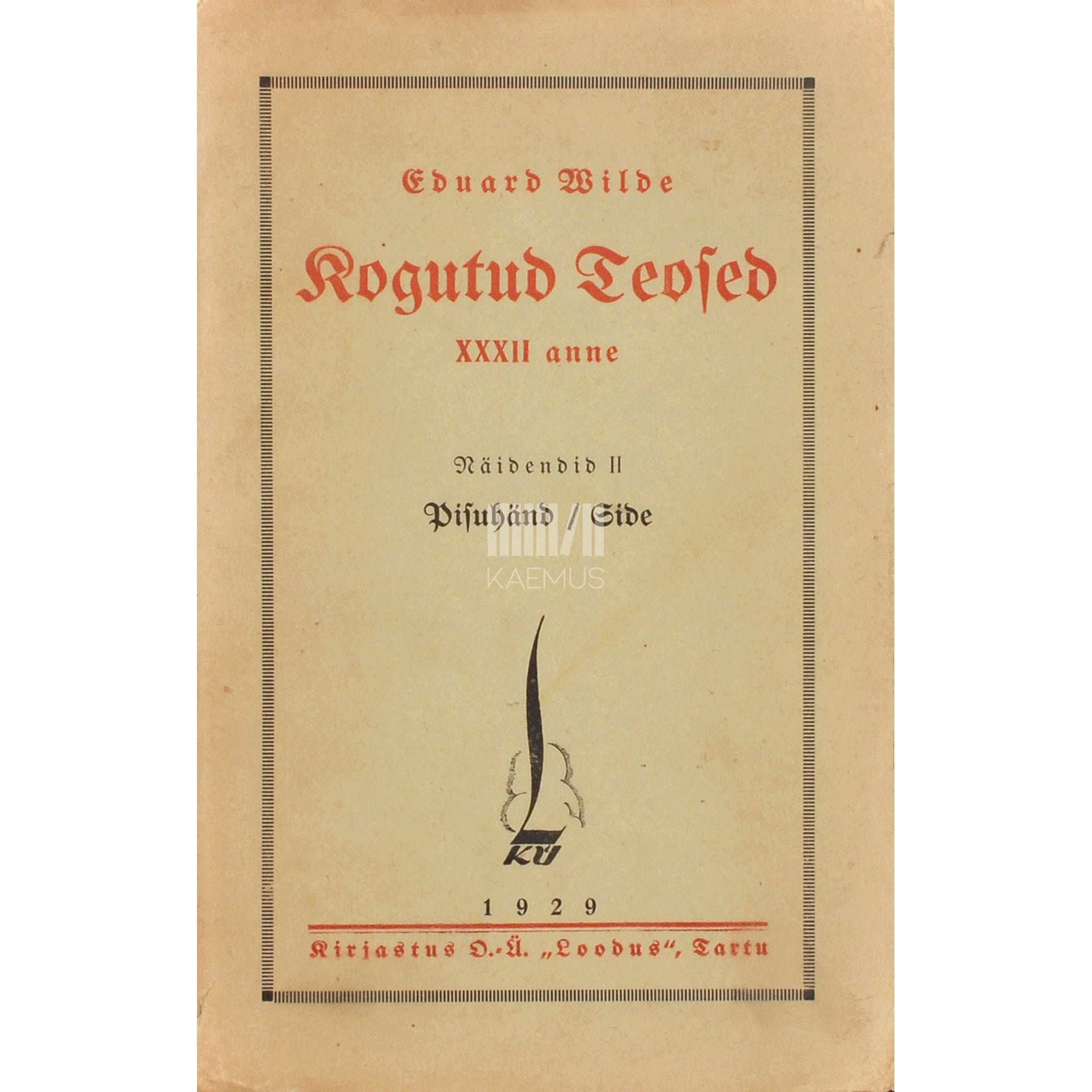 Eduard Vilde Pisuhänd. Side