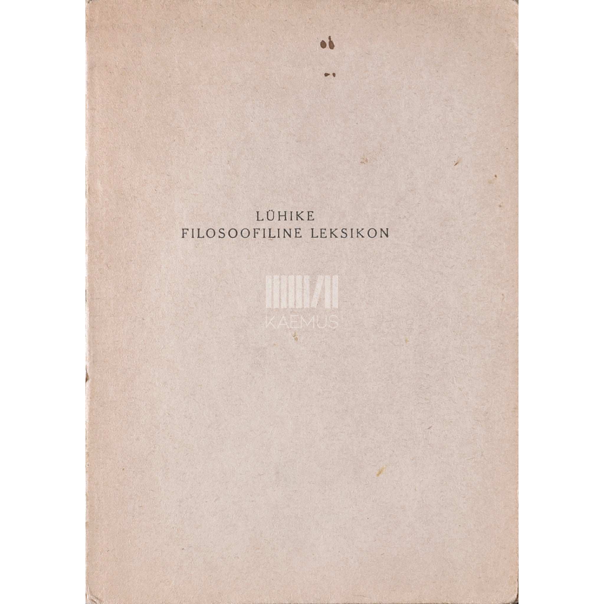 … Lühike filosoofiline leksikon