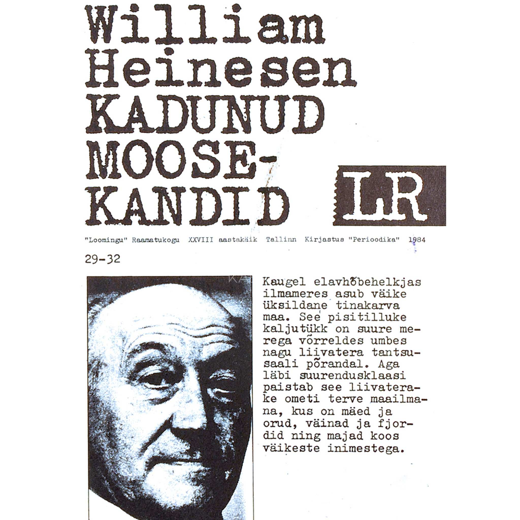 William Heinesen Kadunud moosekandid