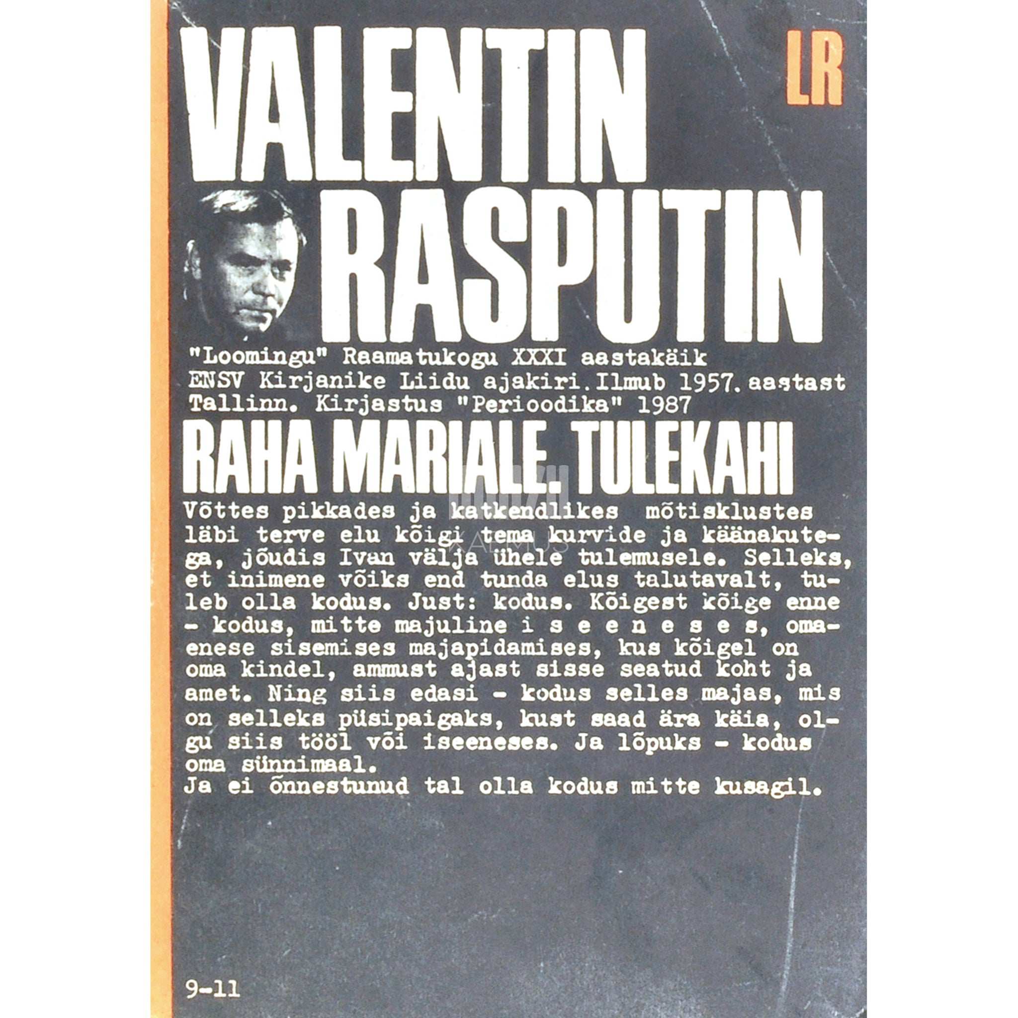 Valentin Rasputin Raha Mariale. Tulekahi