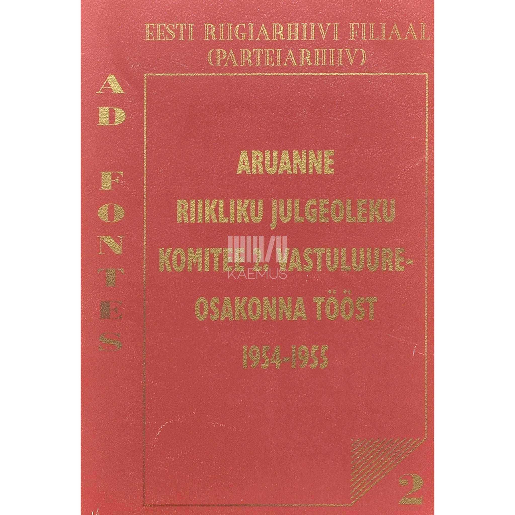 … Riikliku Julgeoleku Komitee 2. vastuluureosakonna tööst