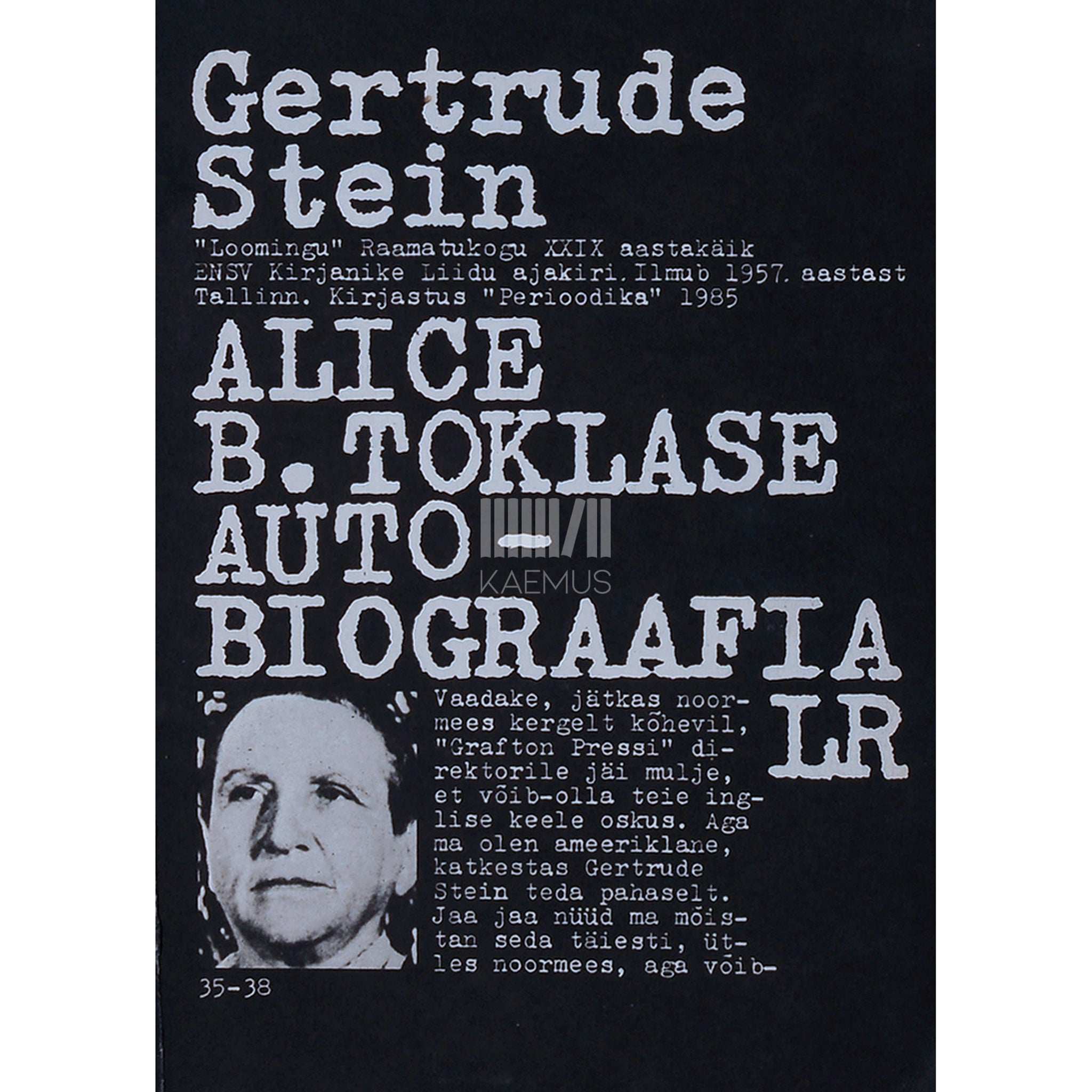 Gertrude Stein Alice B. Toklase autobiograafia