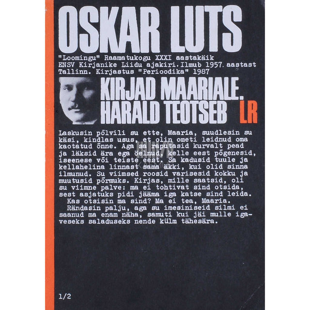 Oskar Luts - Kirjad Maariale. Harald teotseb