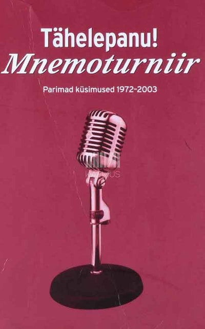 Tähelepanu! "Mnemoturniir". Parimad küsimused 1972-2003 mälumänguraamat