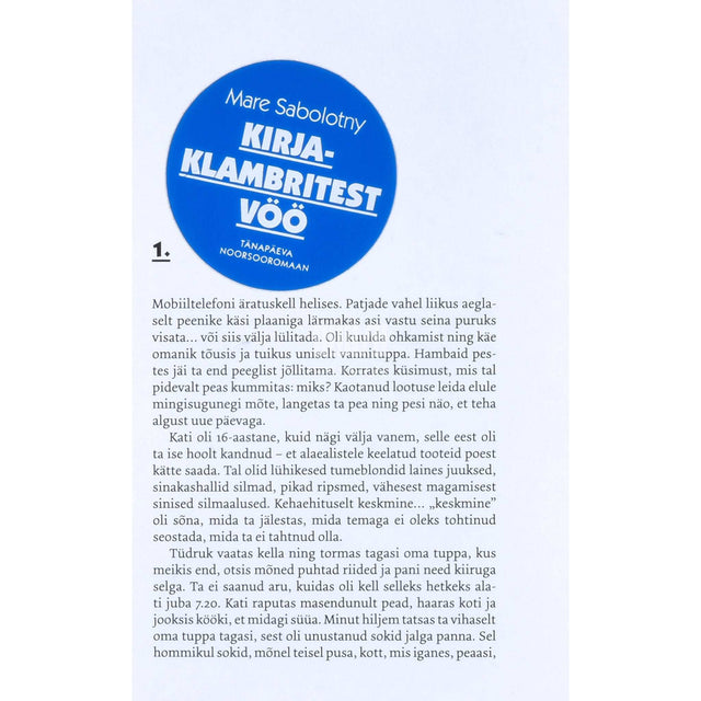 Mare Sabolotny - Kirjaklambritest vöö