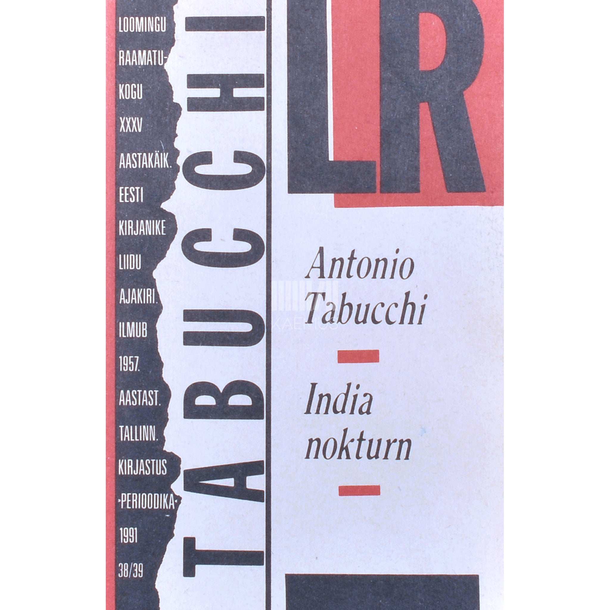 Antonio Tabucchi India nokturn