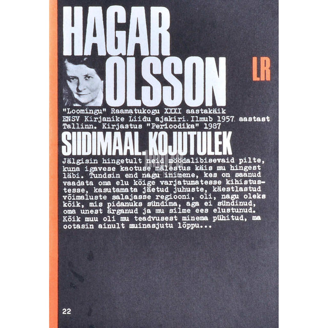 Hagar Olsson - Siidimaal. Kojutulek