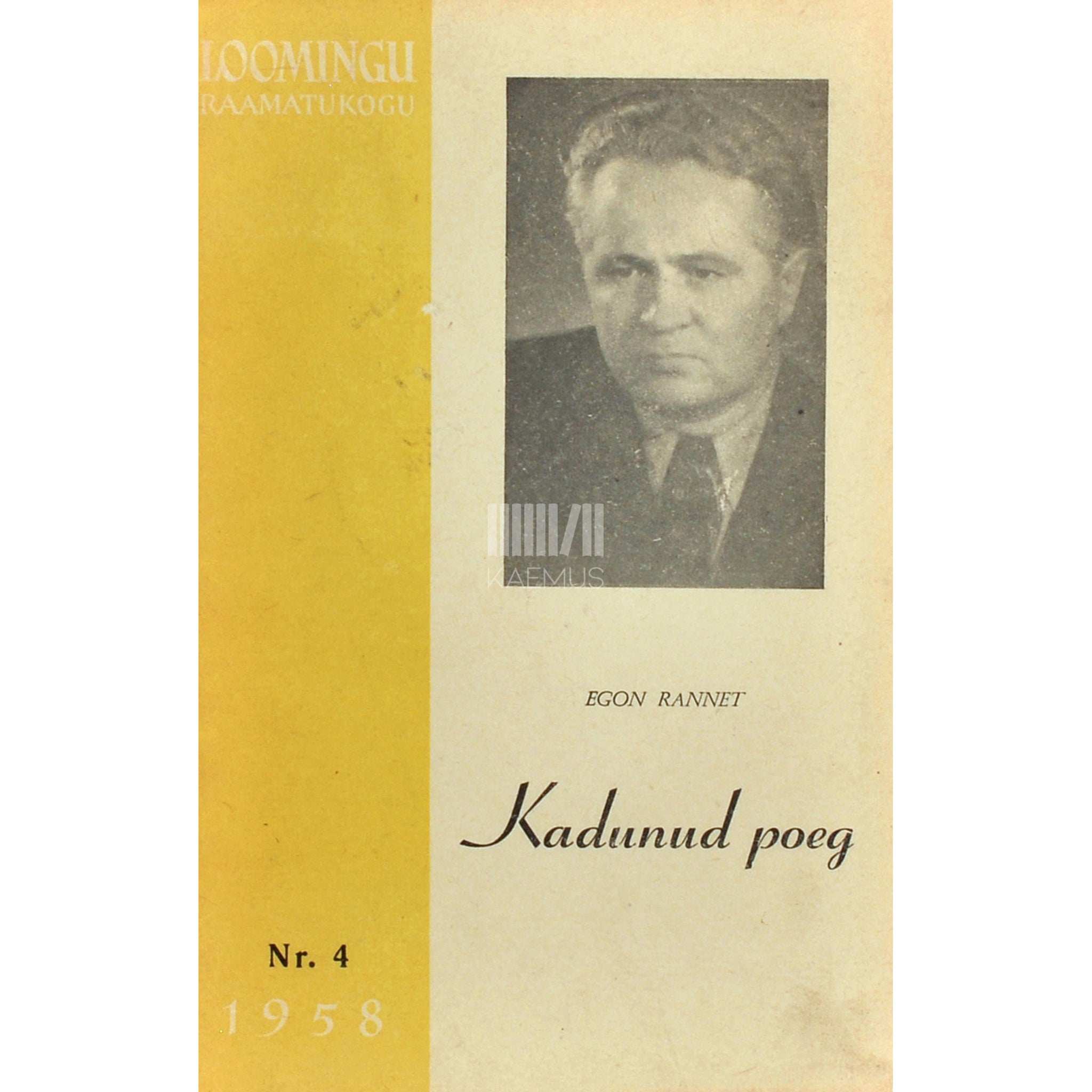 Egon Rannet Kadunud poeg. Näidend 3 vaatuses