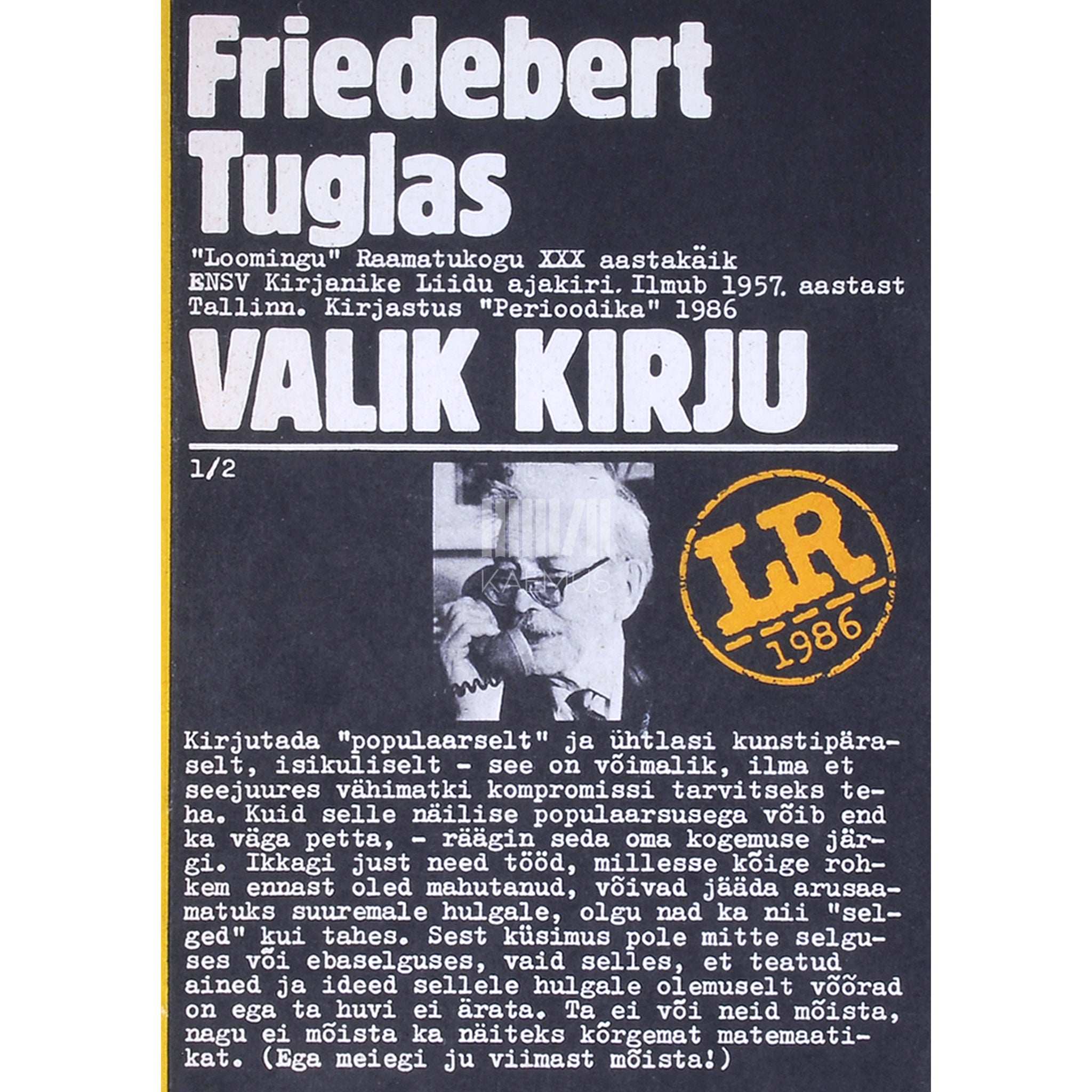 Friedebert Tuglas Valik kirju