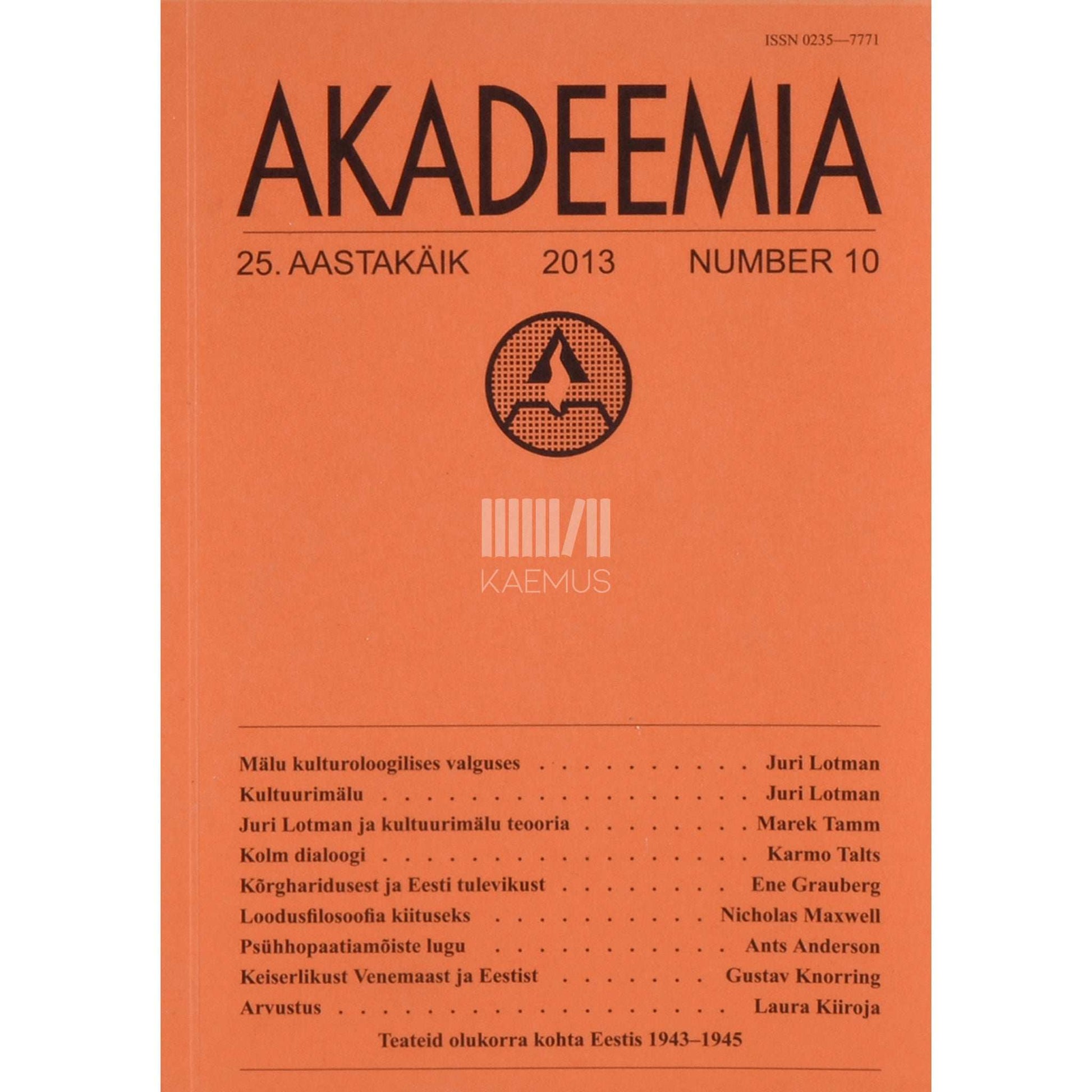 … - Akadeemia 10/2013