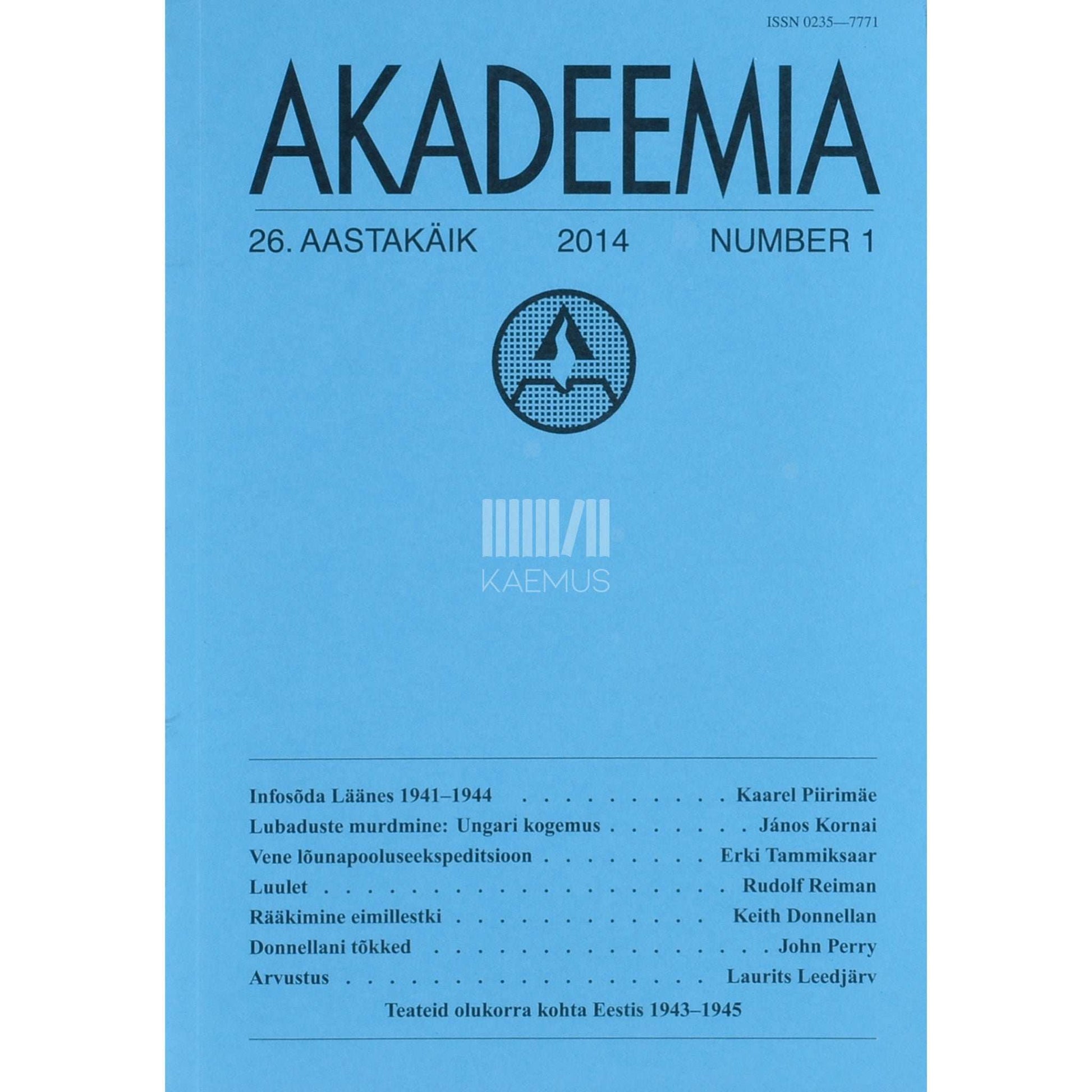 … - Akadeemia 1/2014