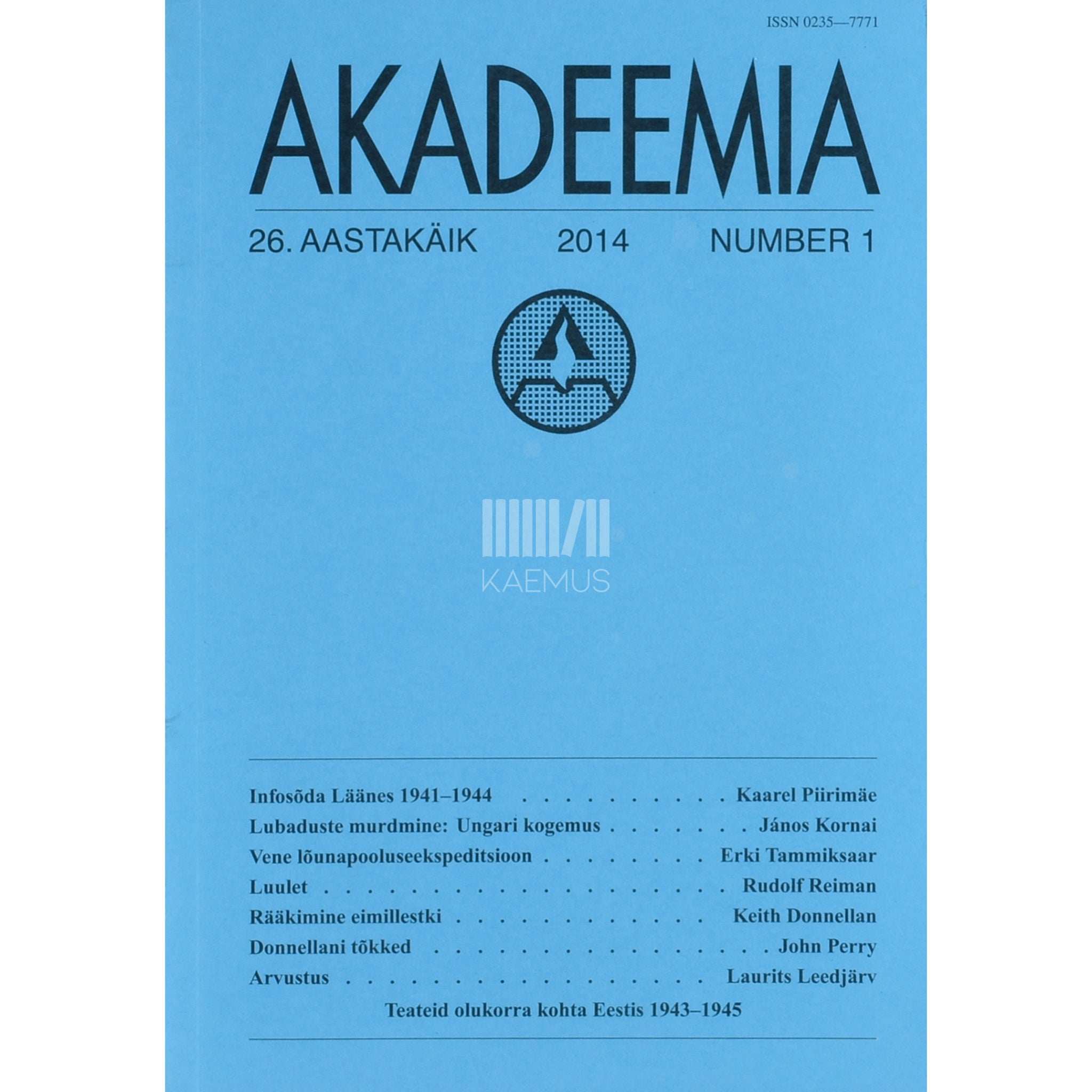 … Akadeemia 1/2014