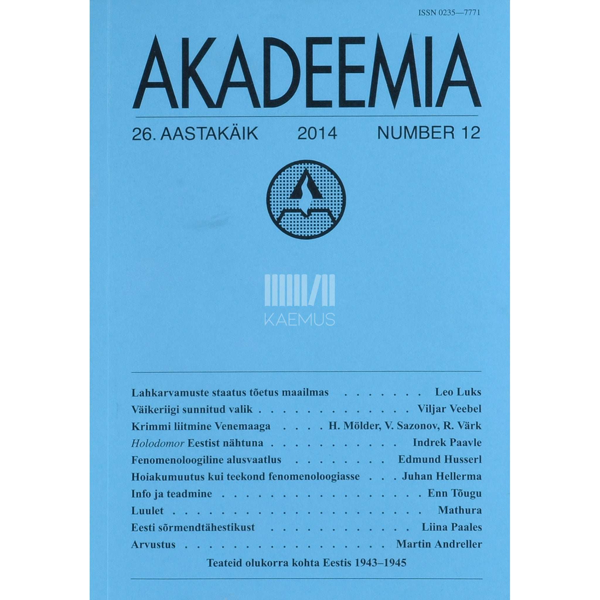 … Akadeemia 12/2014