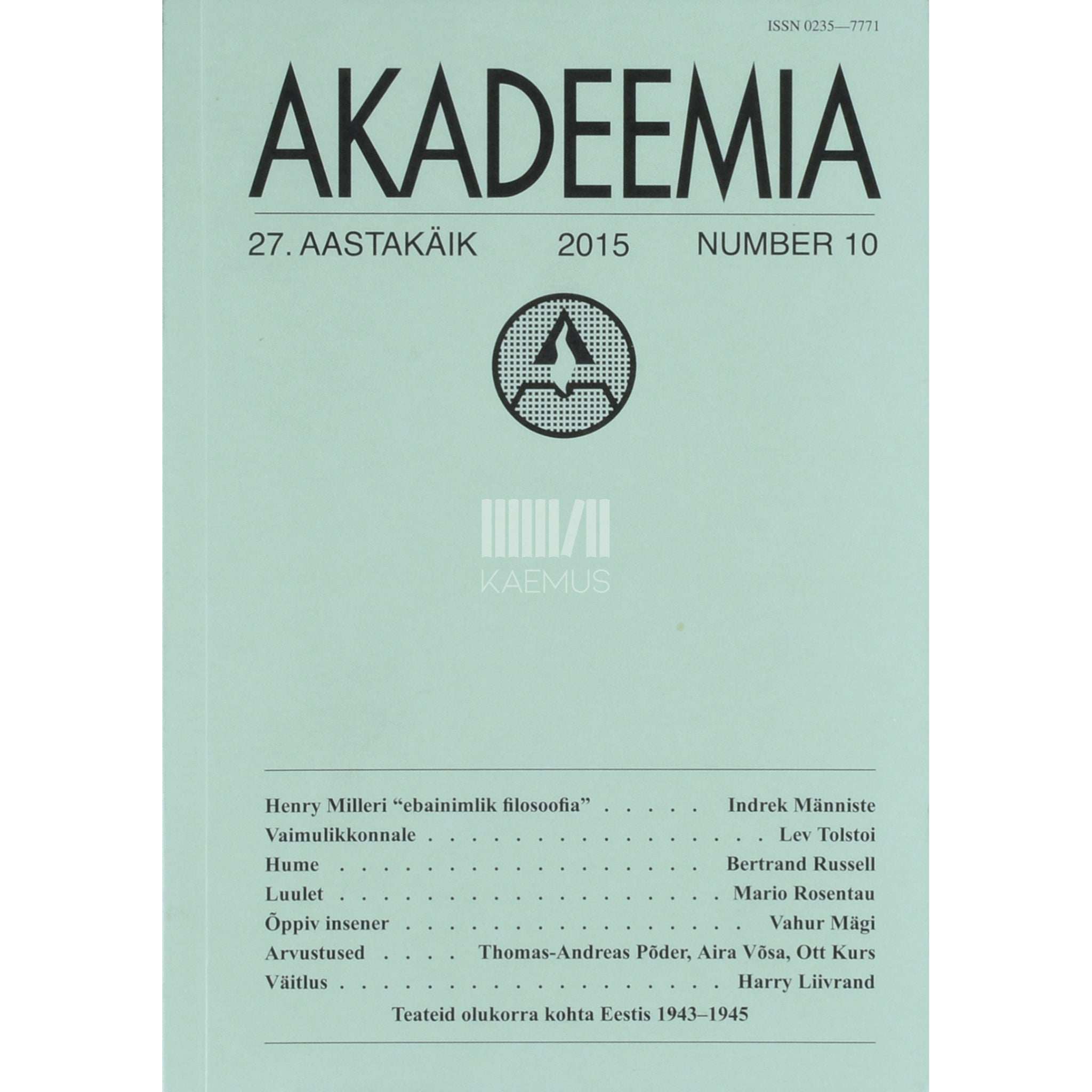 … Akadeemia 10/2015