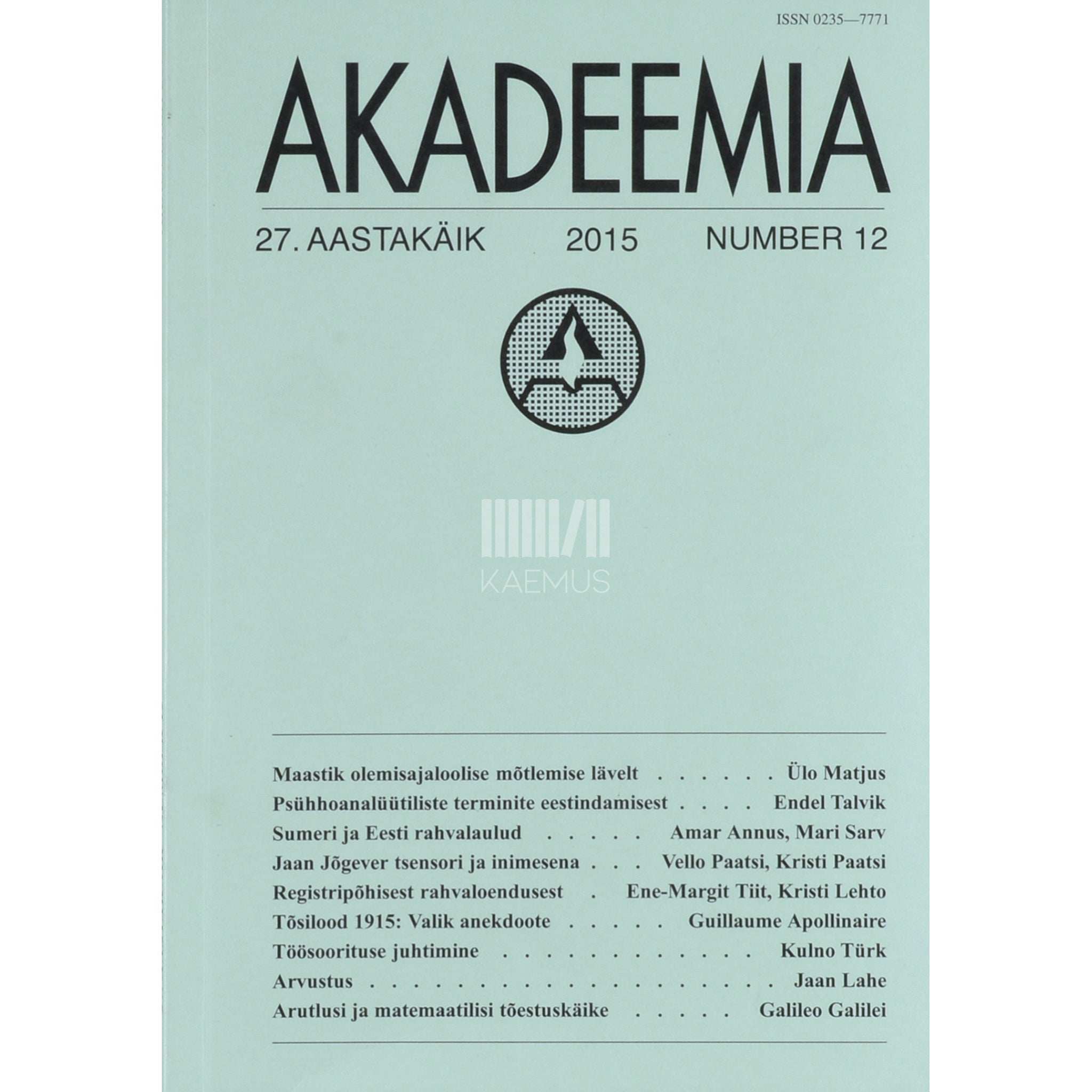 … Akadeemia 12/2015