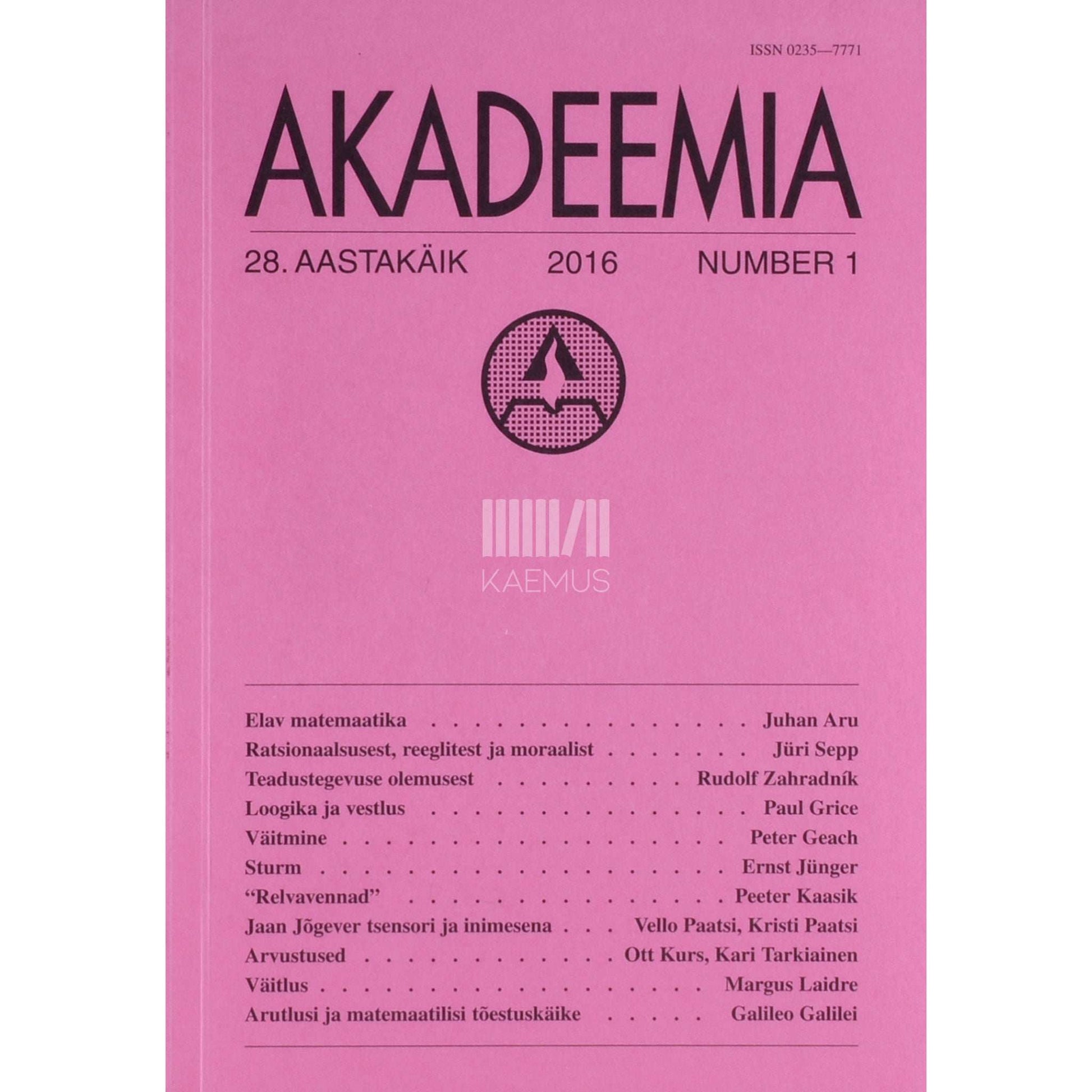 … - Akadeemia 1/2016