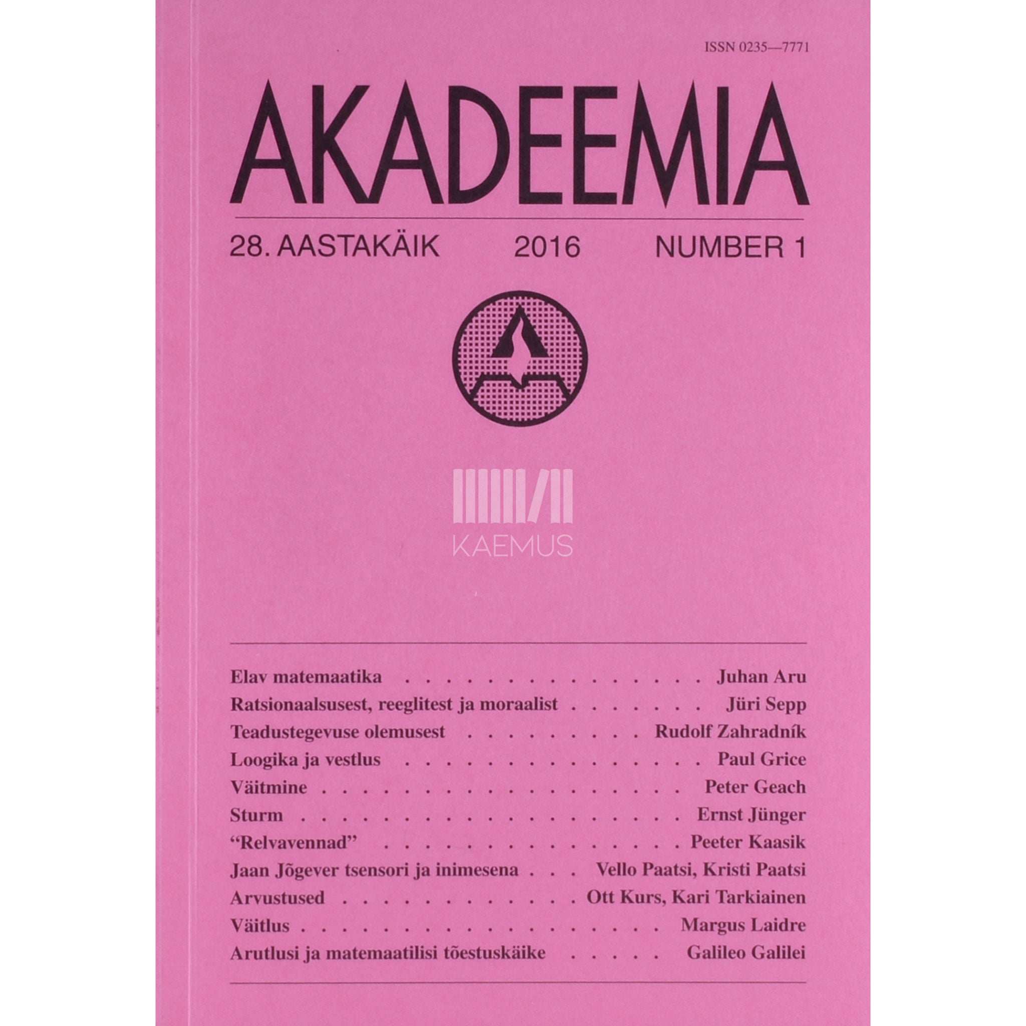 … Akadeemia 1/2016