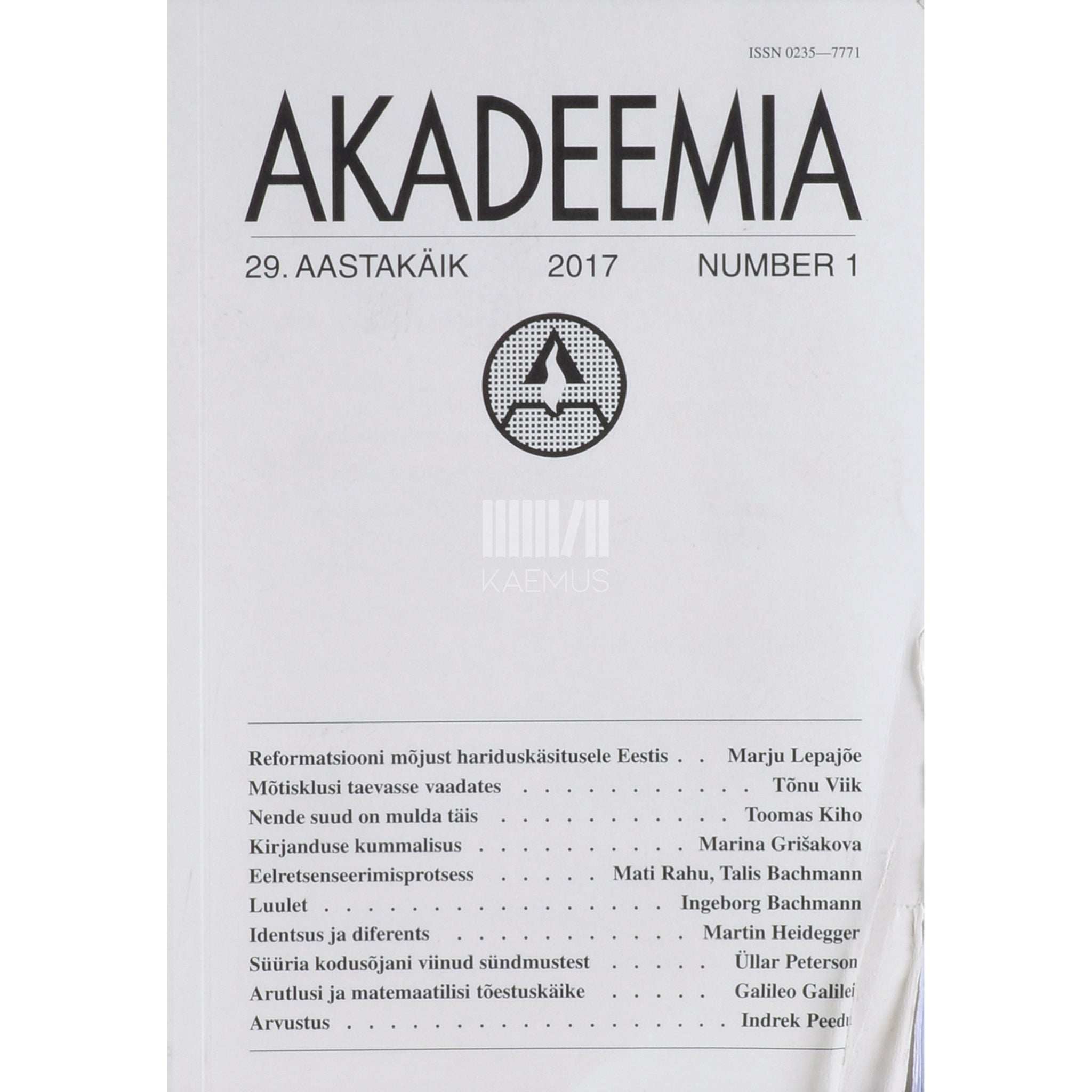 ... Akadeemia 1/2017