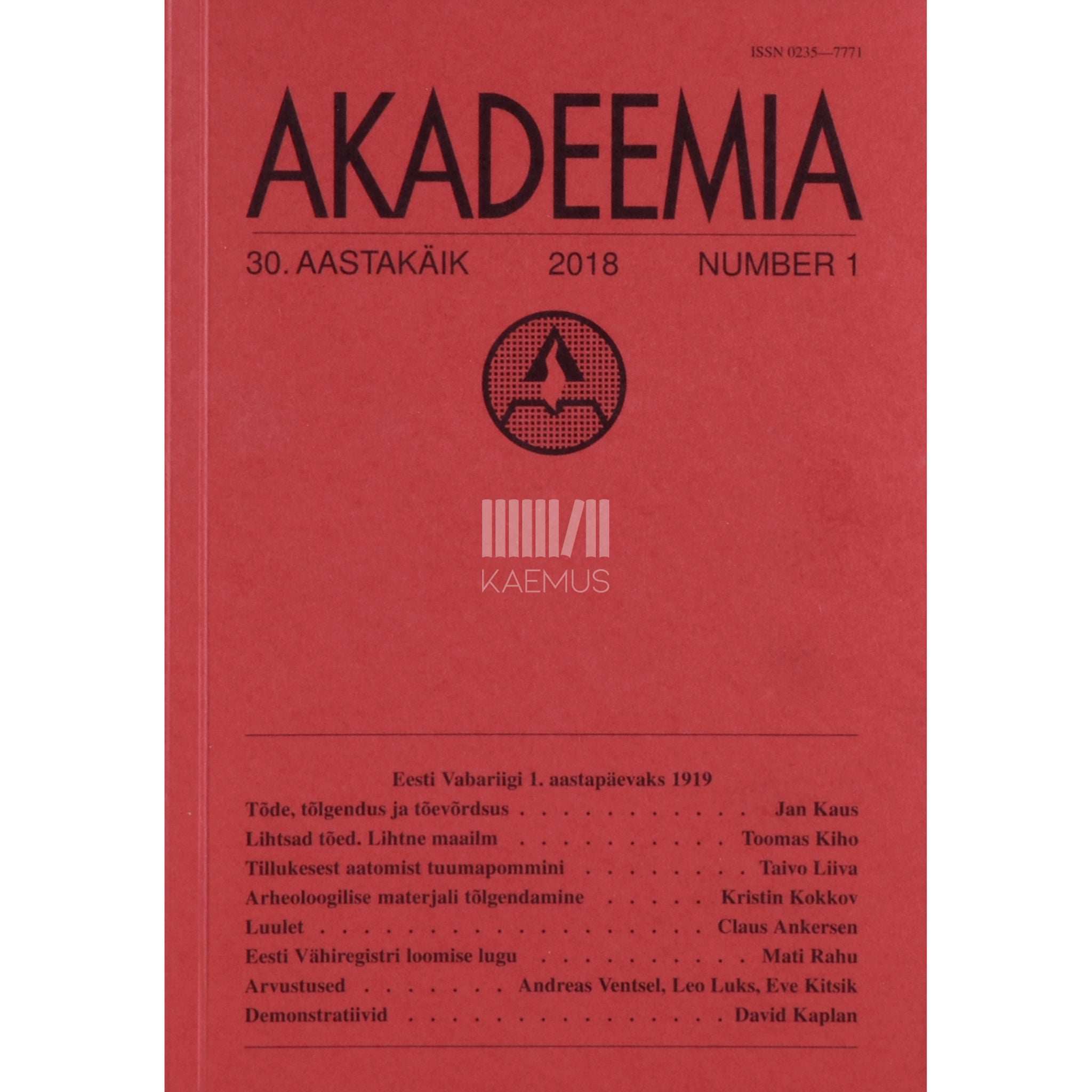 … Akadeemia 1/2018