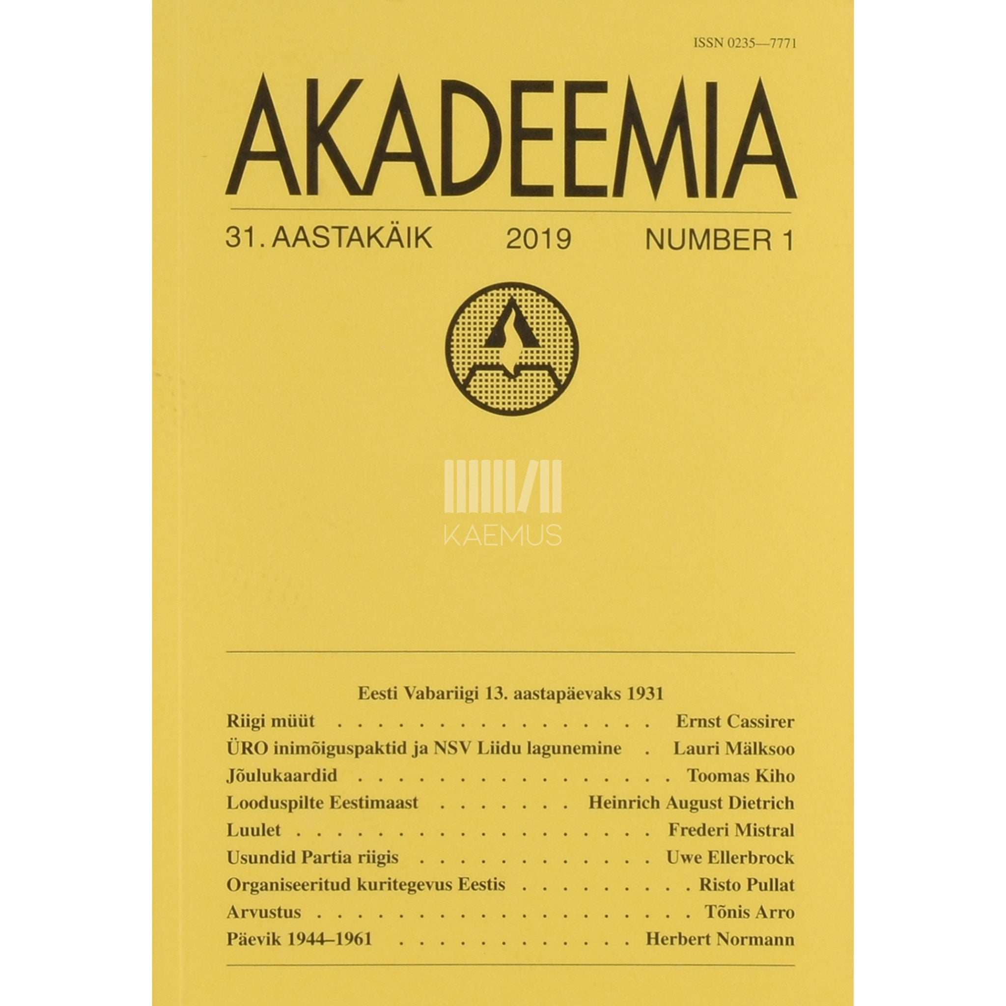 … Akadeemia 1/2019