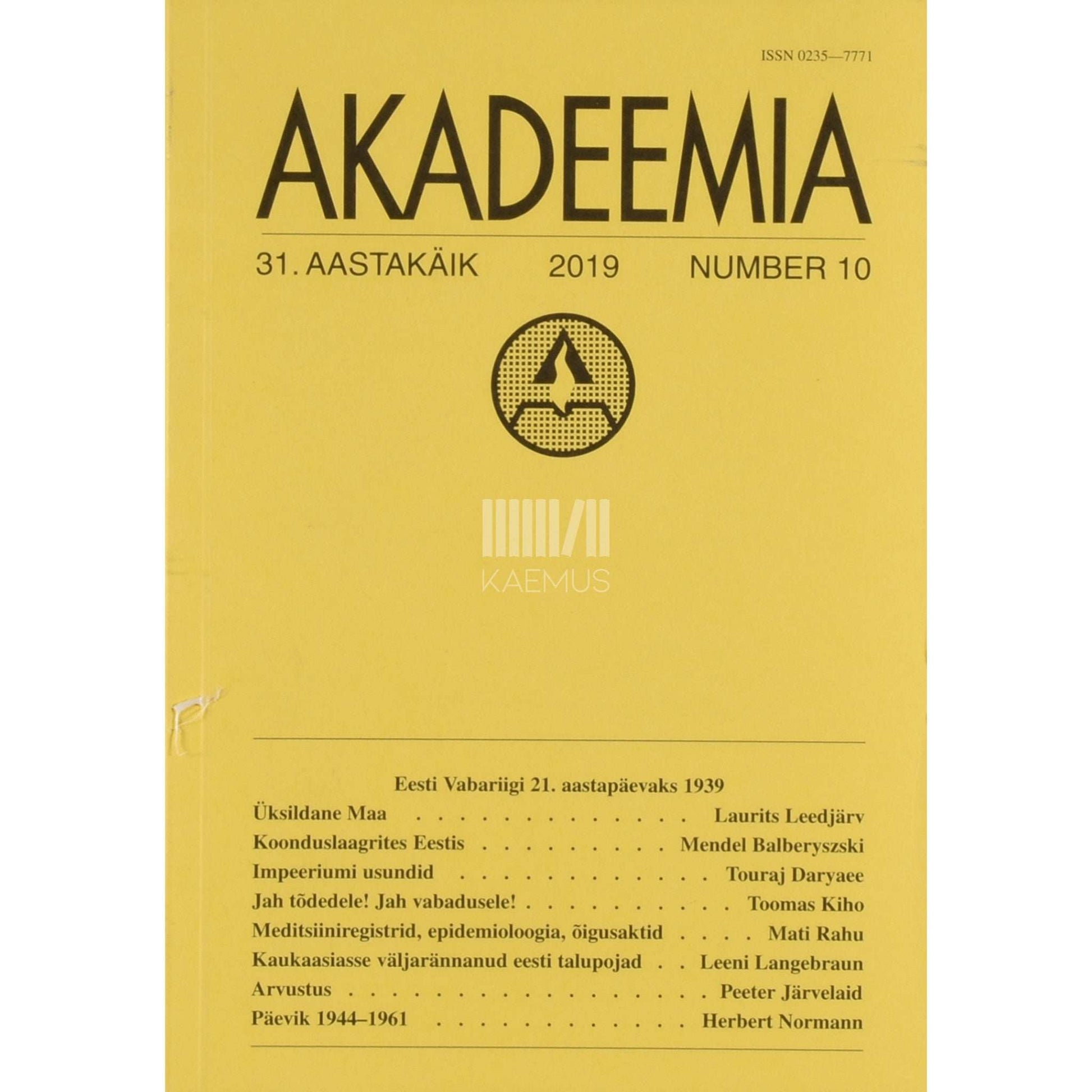 … - Akadeemia 10/2019