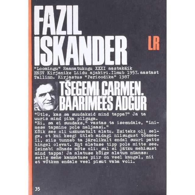 Fazil Iskander - Tšegemi Carmen. Baarimees Adgur