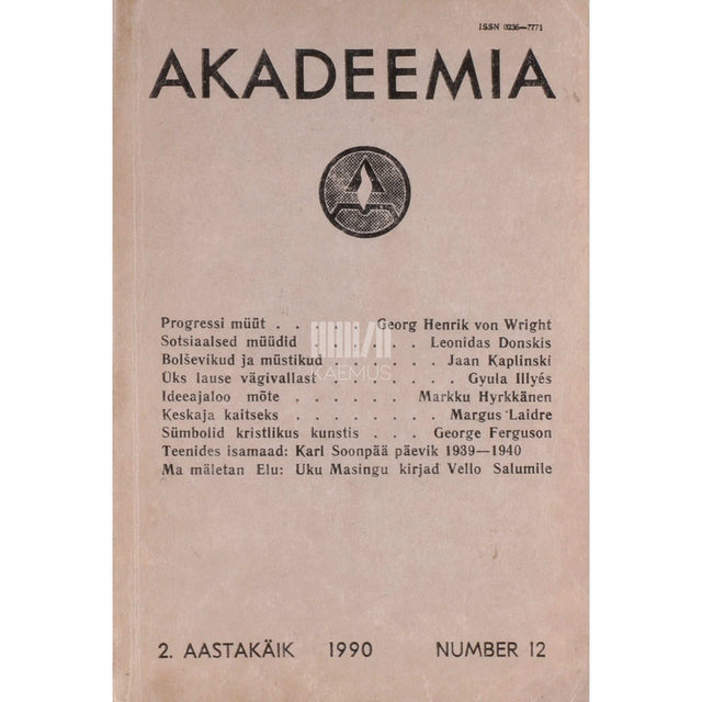 ... - Akadeemia 12/1990