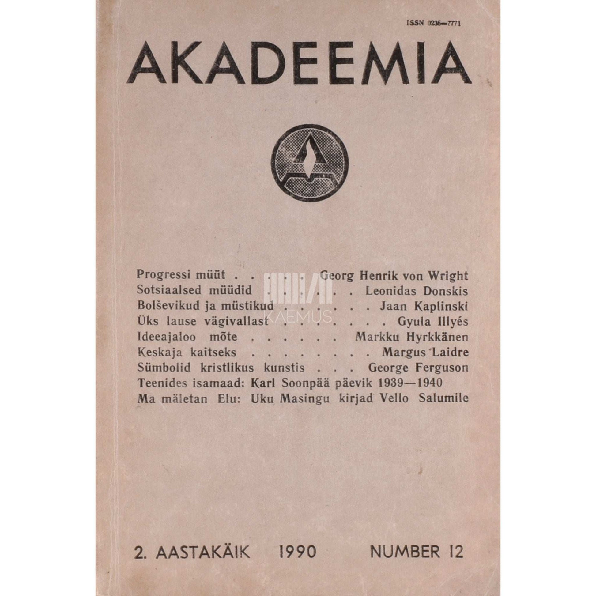 ... - Akadeemia 12/1990