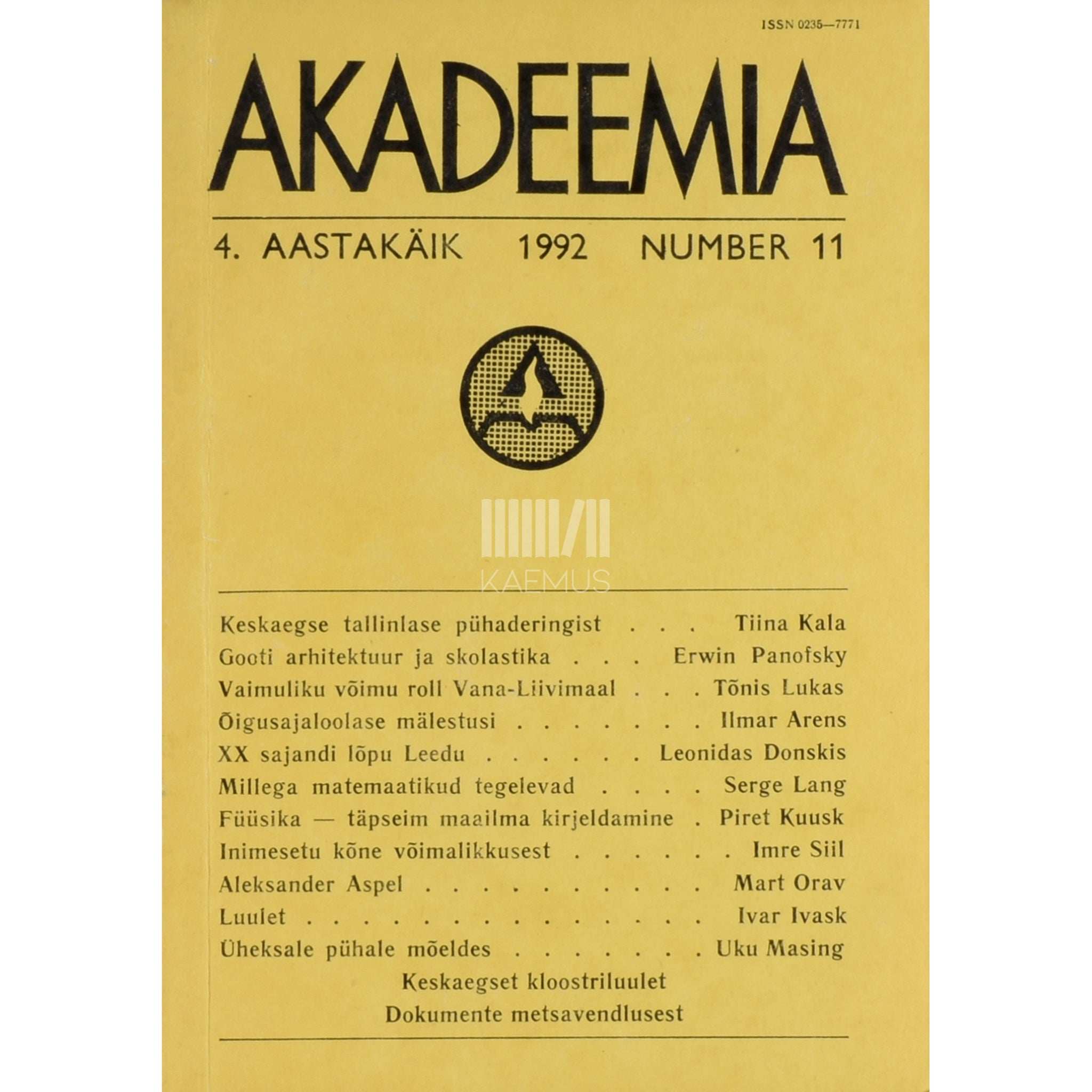 ... Akadeemia 11/1992