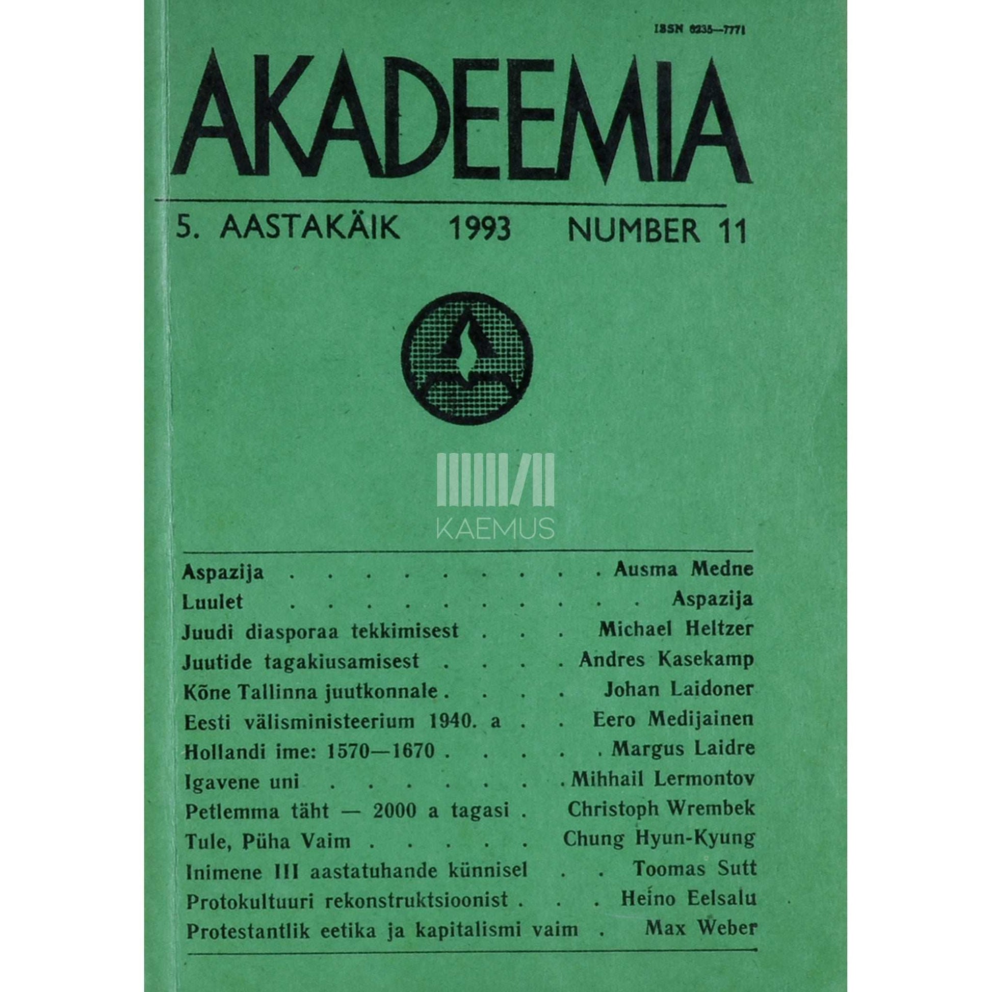 ... - Akadeemia 11/1993