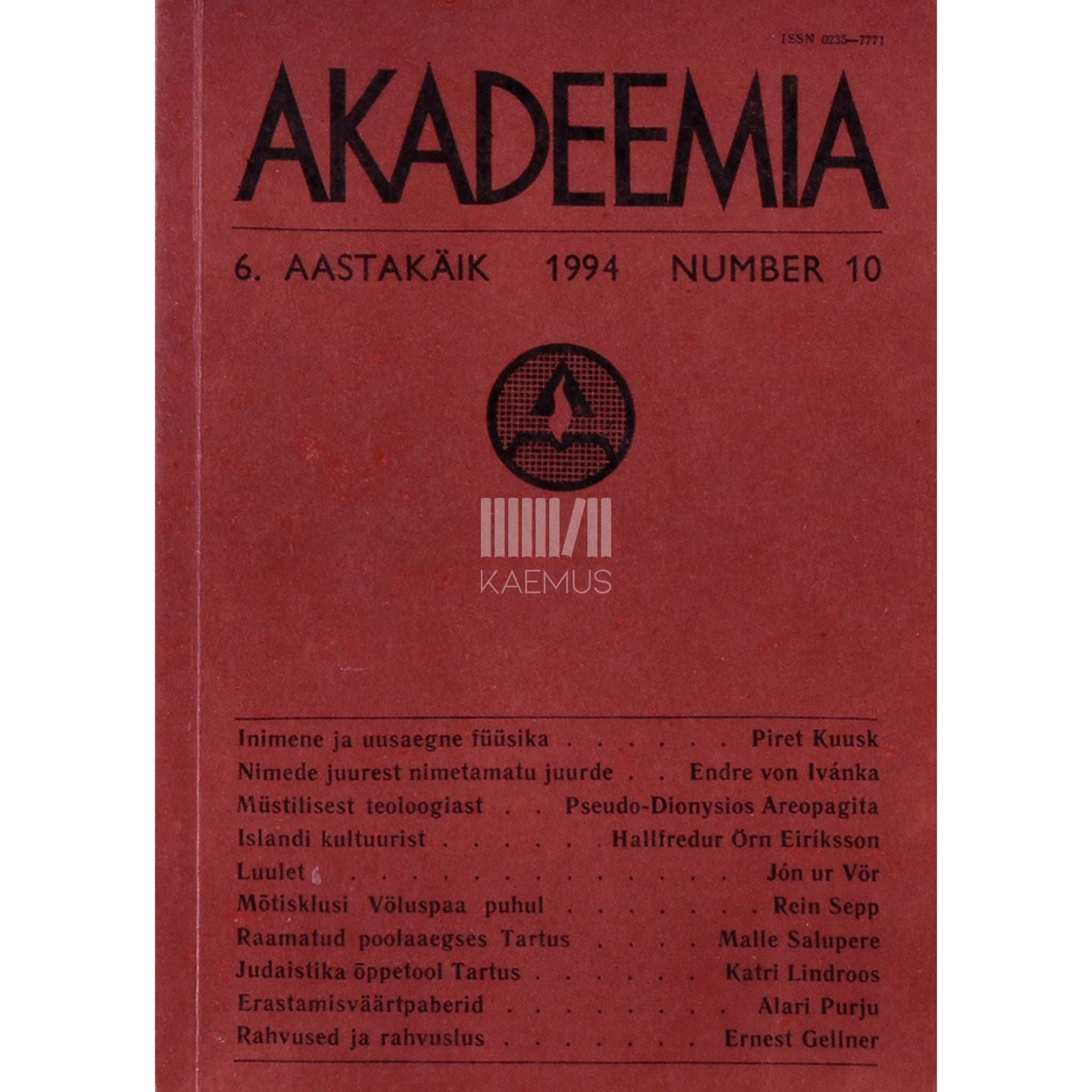… - Akadeemia 10/1994