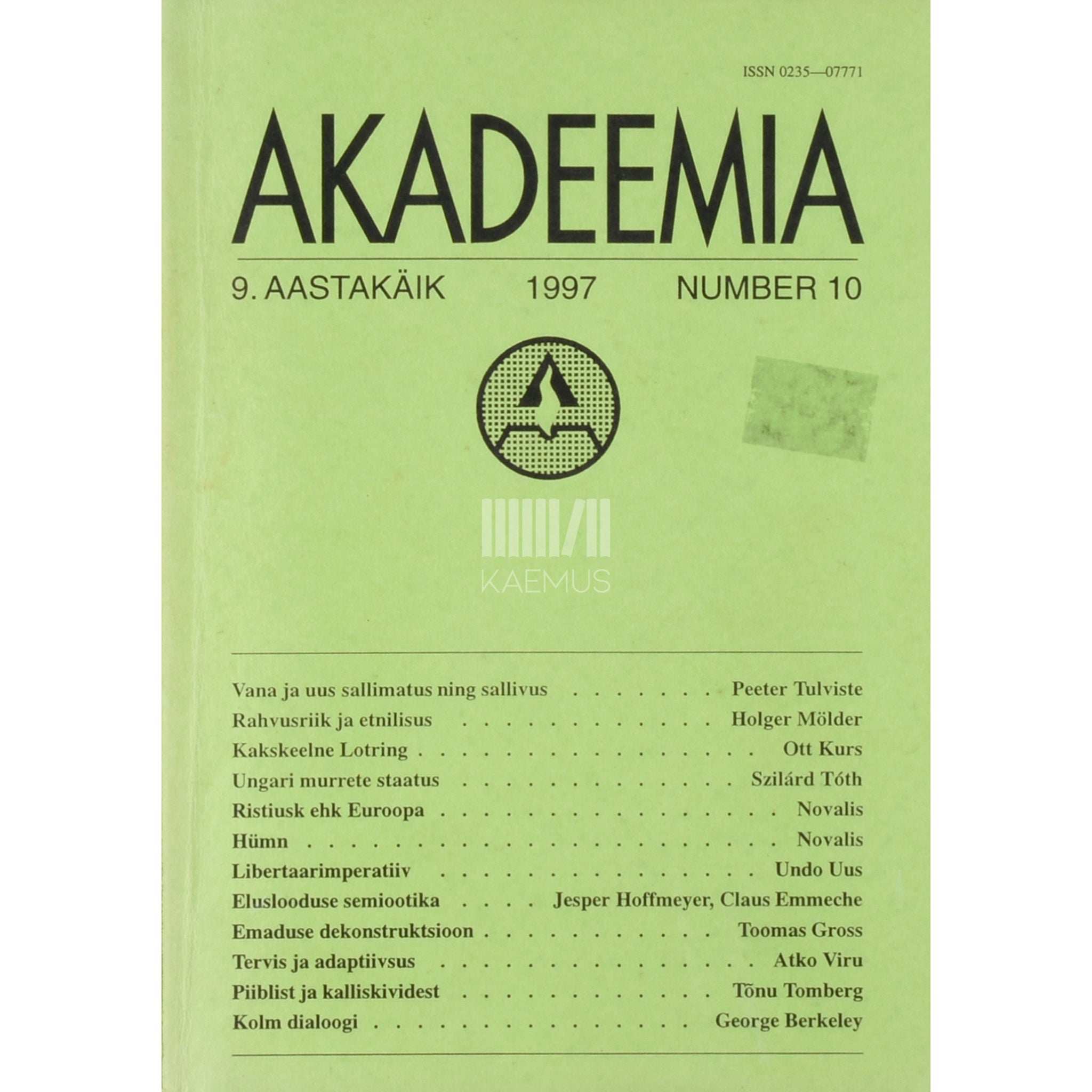 … Akadeemia 10/1997