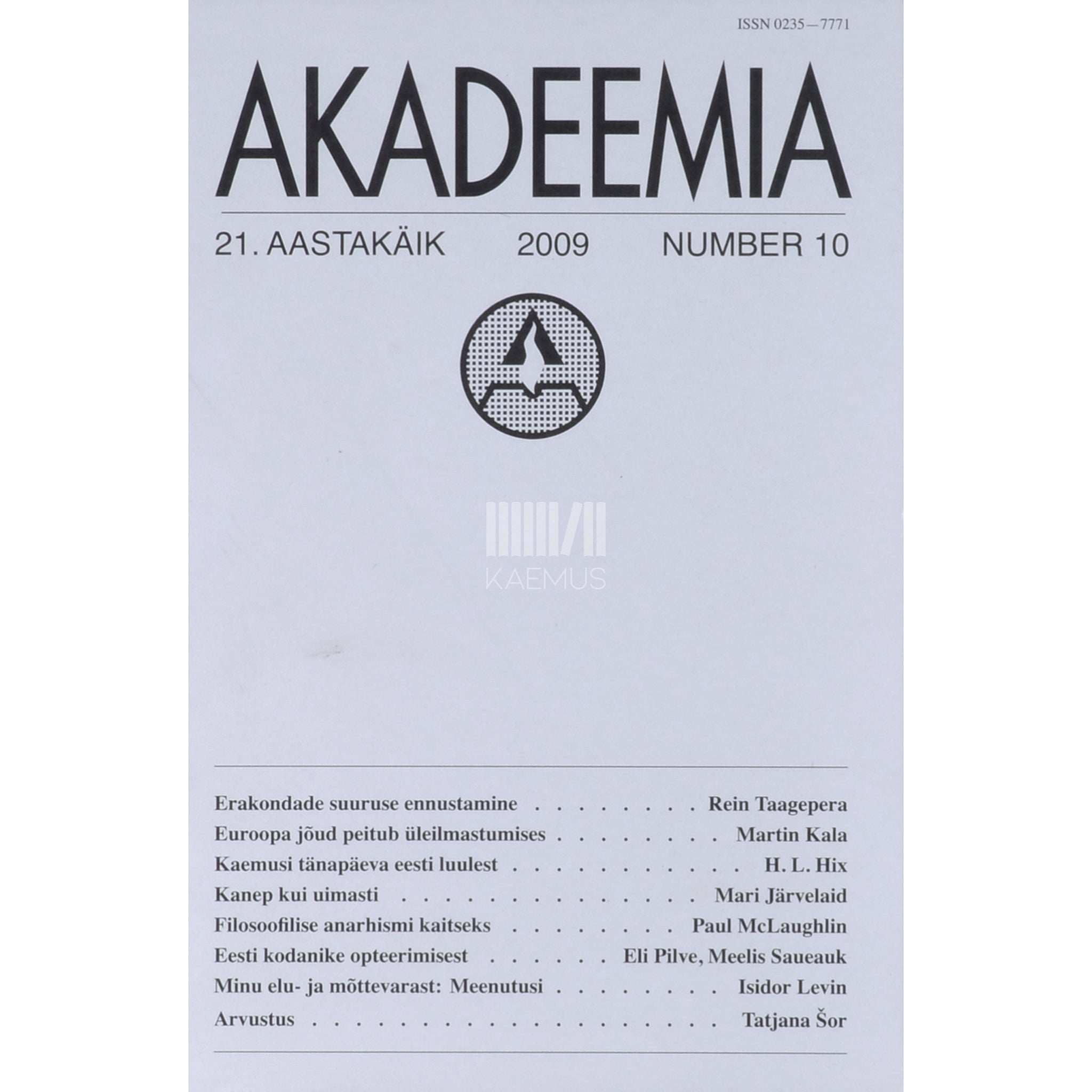 … Akadeemia 10/2009