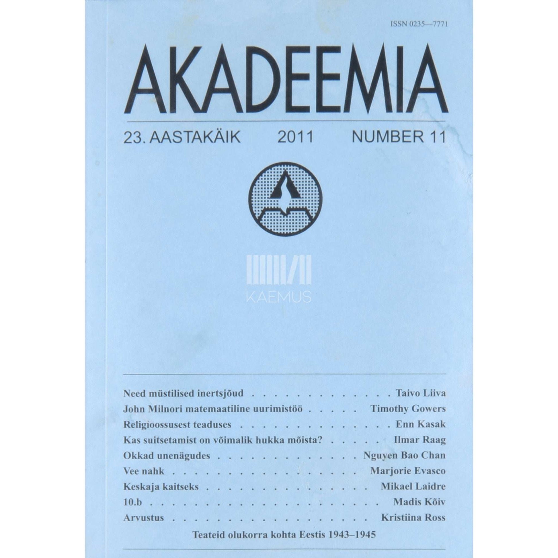 … - Akadeemia 11/2011