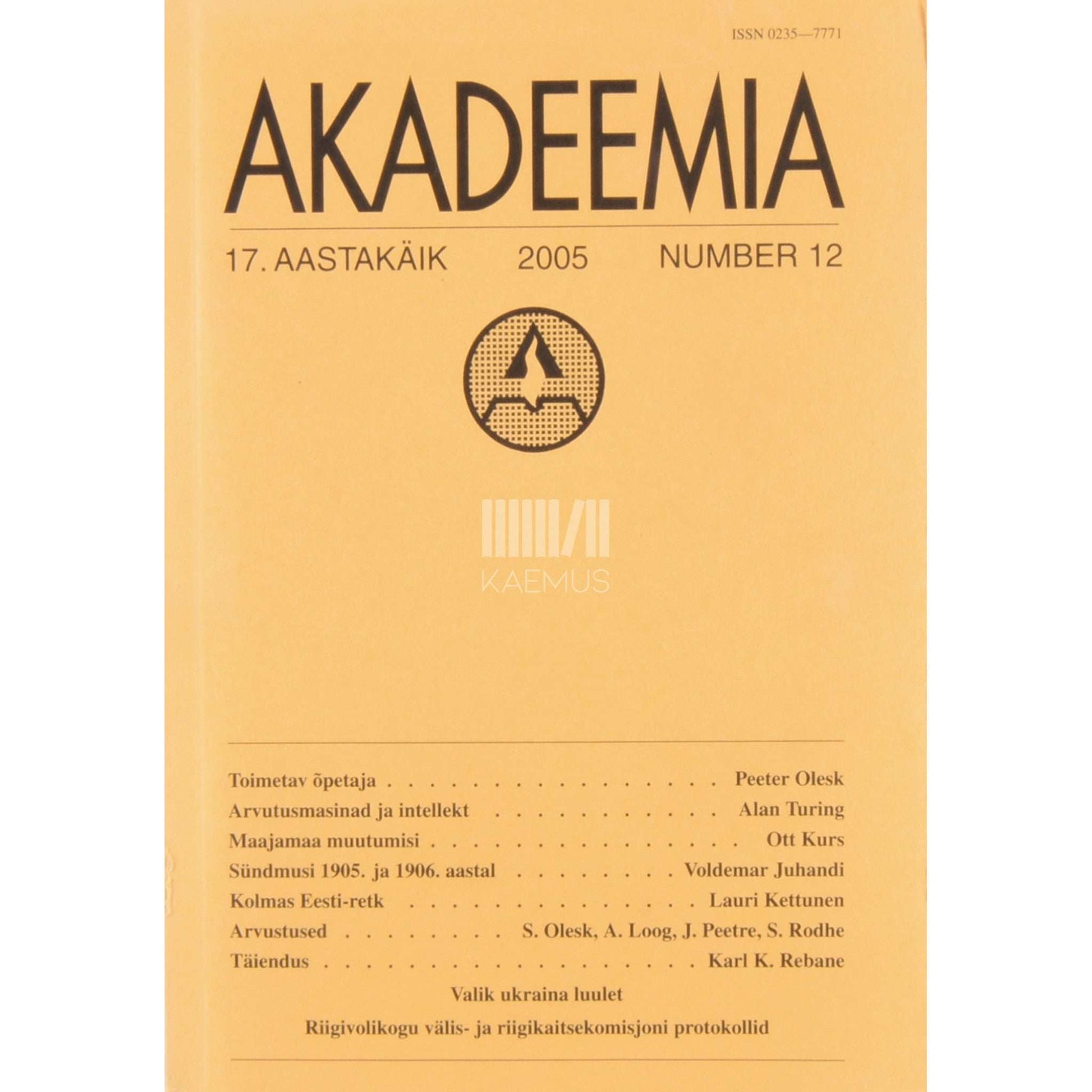 … - Akadeemia 12/2005