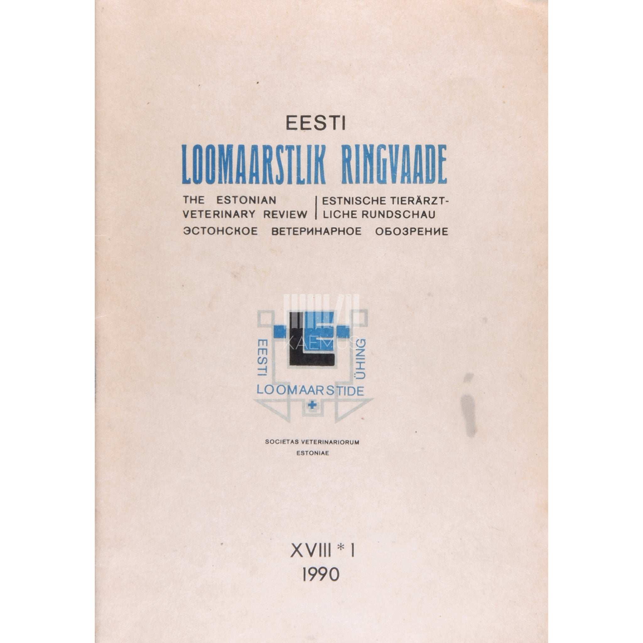 … Eesti Loomaarstlik Ringvaade 1/1990