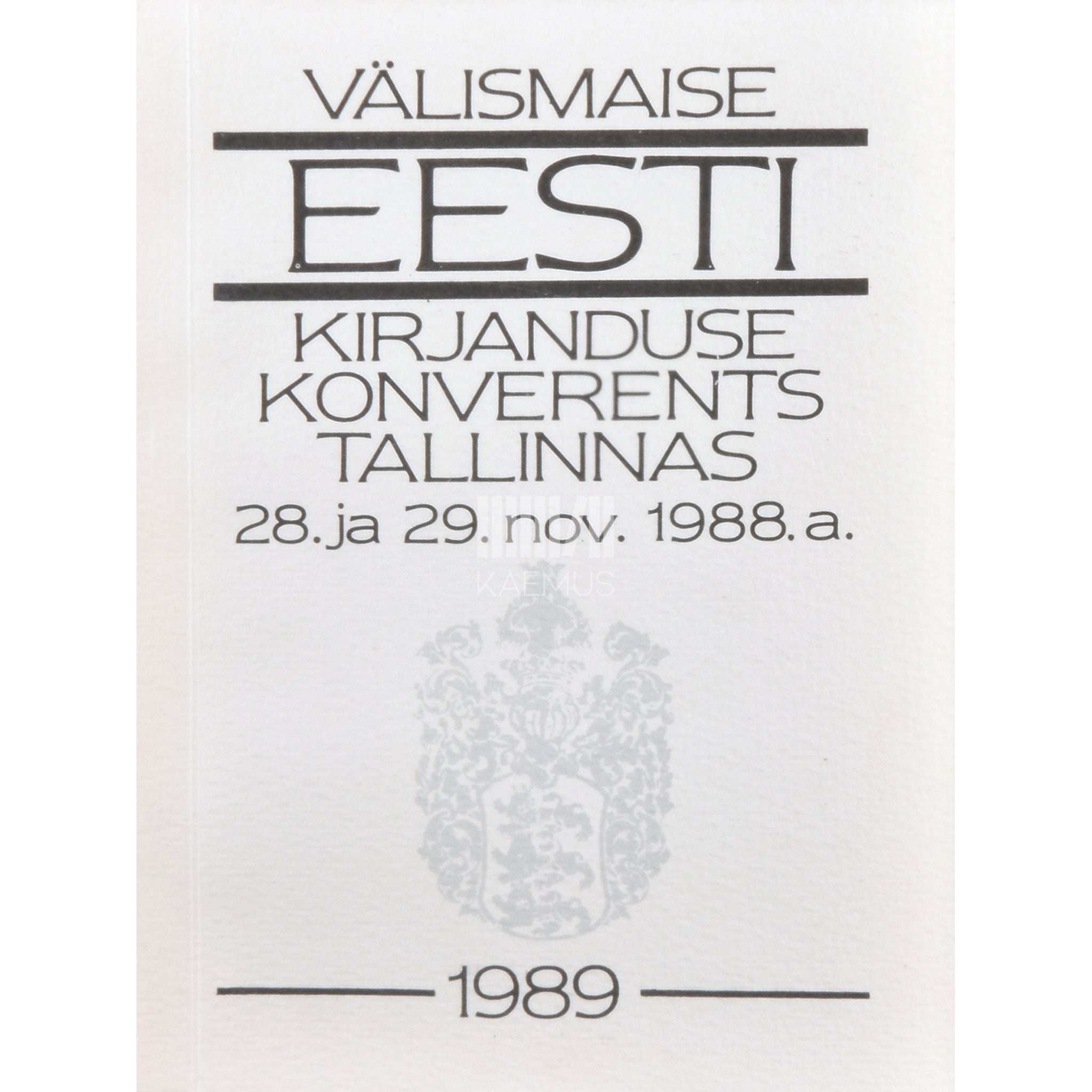 ... Välismaise eesti kirjanduse konverents. 2. osa