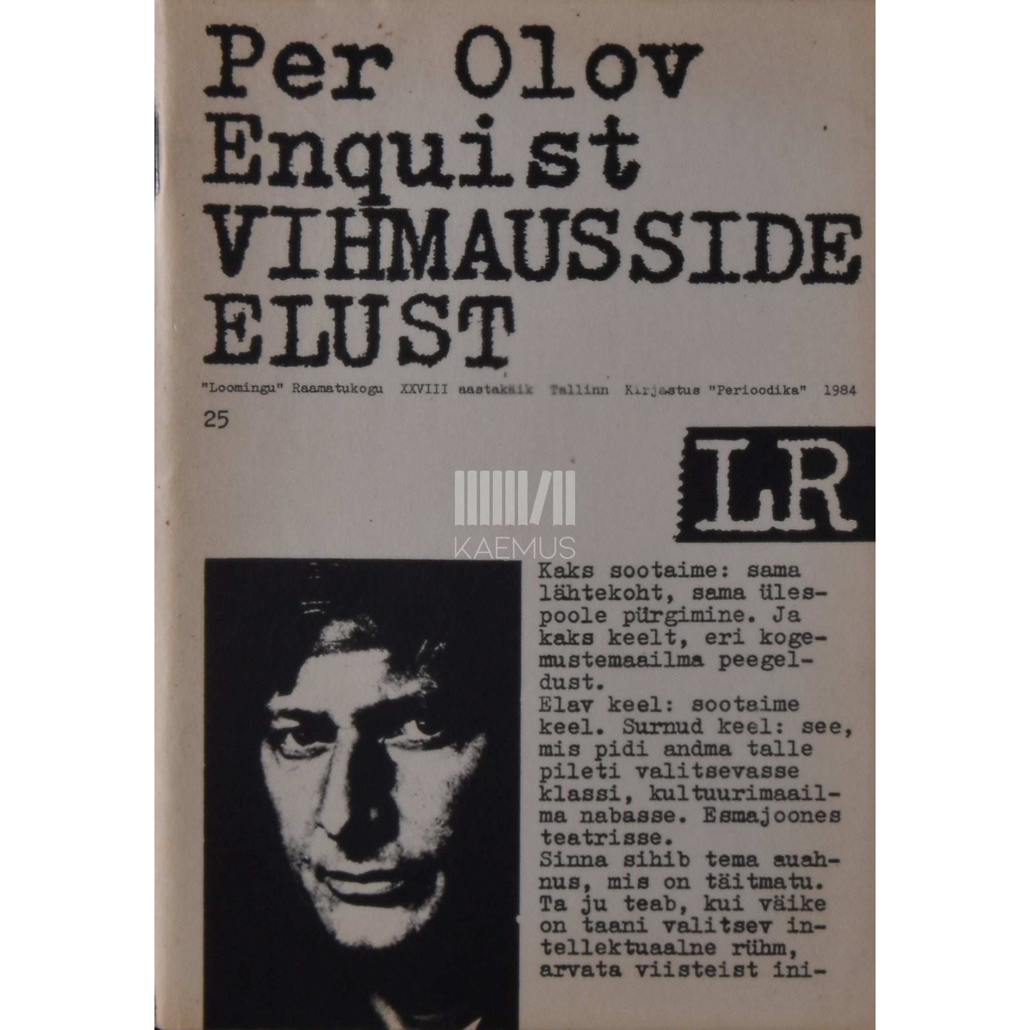 Per Olov Enquist Vihmausside elust. Perekonnapilt 1856. aastast. Näidend