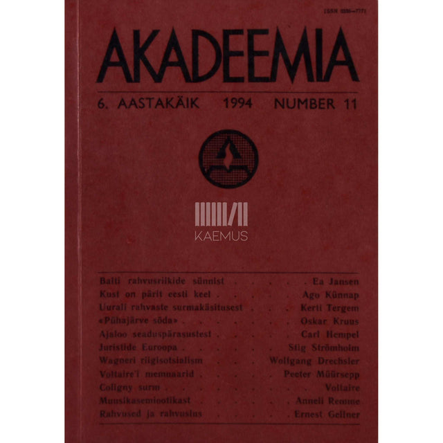 ... - Akadeemia 11/1994