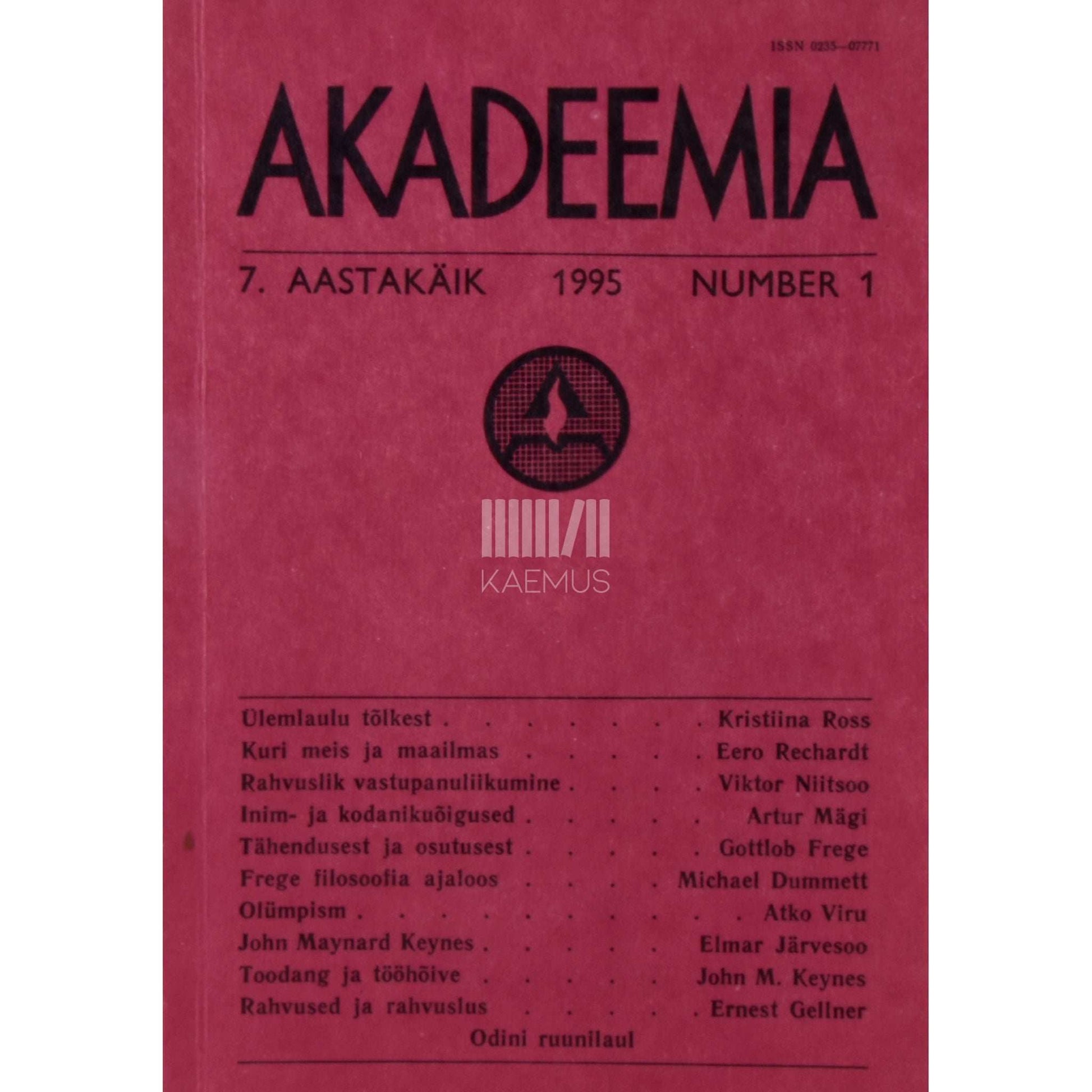 … - Akadeemia 1/1995