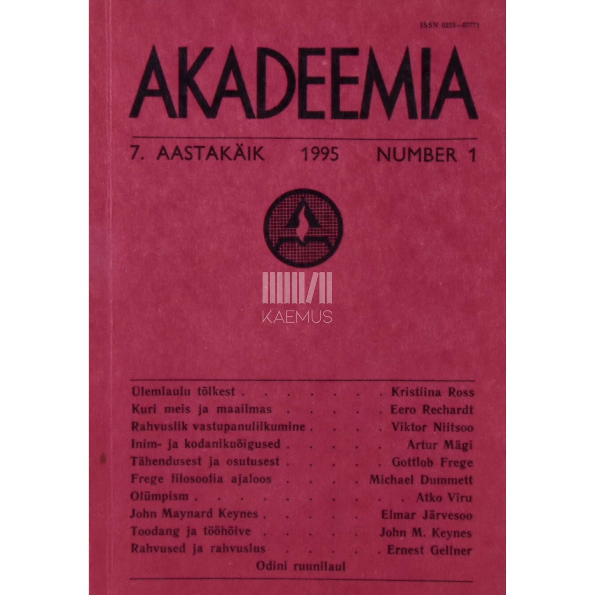 … Akadeemia 1/1995